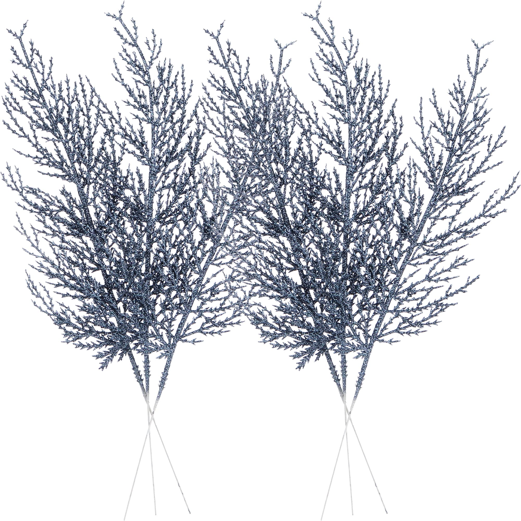 Foto 1 | Adornos Para Árbol De Navidad Sea Team, Ramita De Pino Con Purpurina, 14 Cm - Venta Internacional.