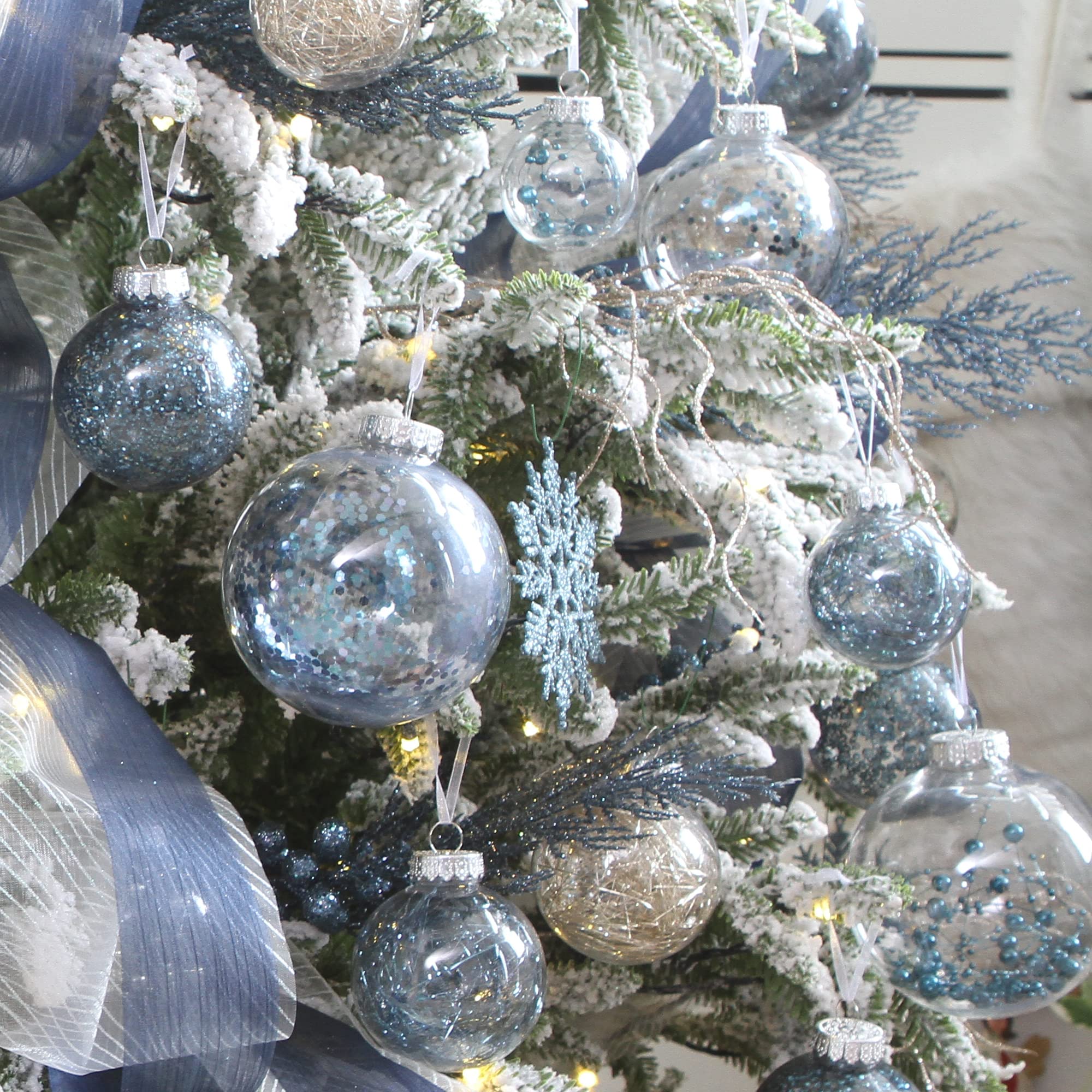 Foto 7 | Adornos Para Árbol De Navidad Sea Team, Ramita De Pino Con Purpurina, 14 Cm - Venta Internacional.