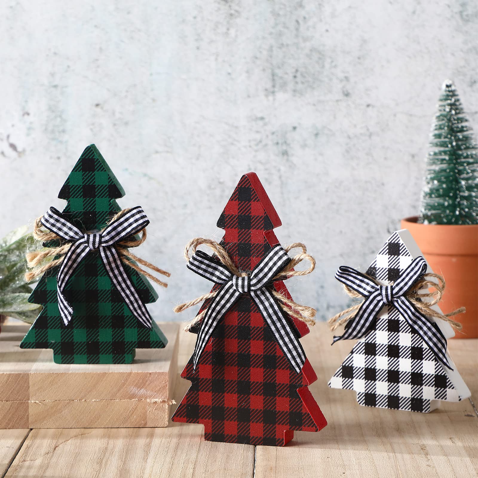 Foto 2 pulgar | Decoración Navideña, Mesa De Madera Yookeer, Árbol De Navidad, X3 - Venta Internacional.