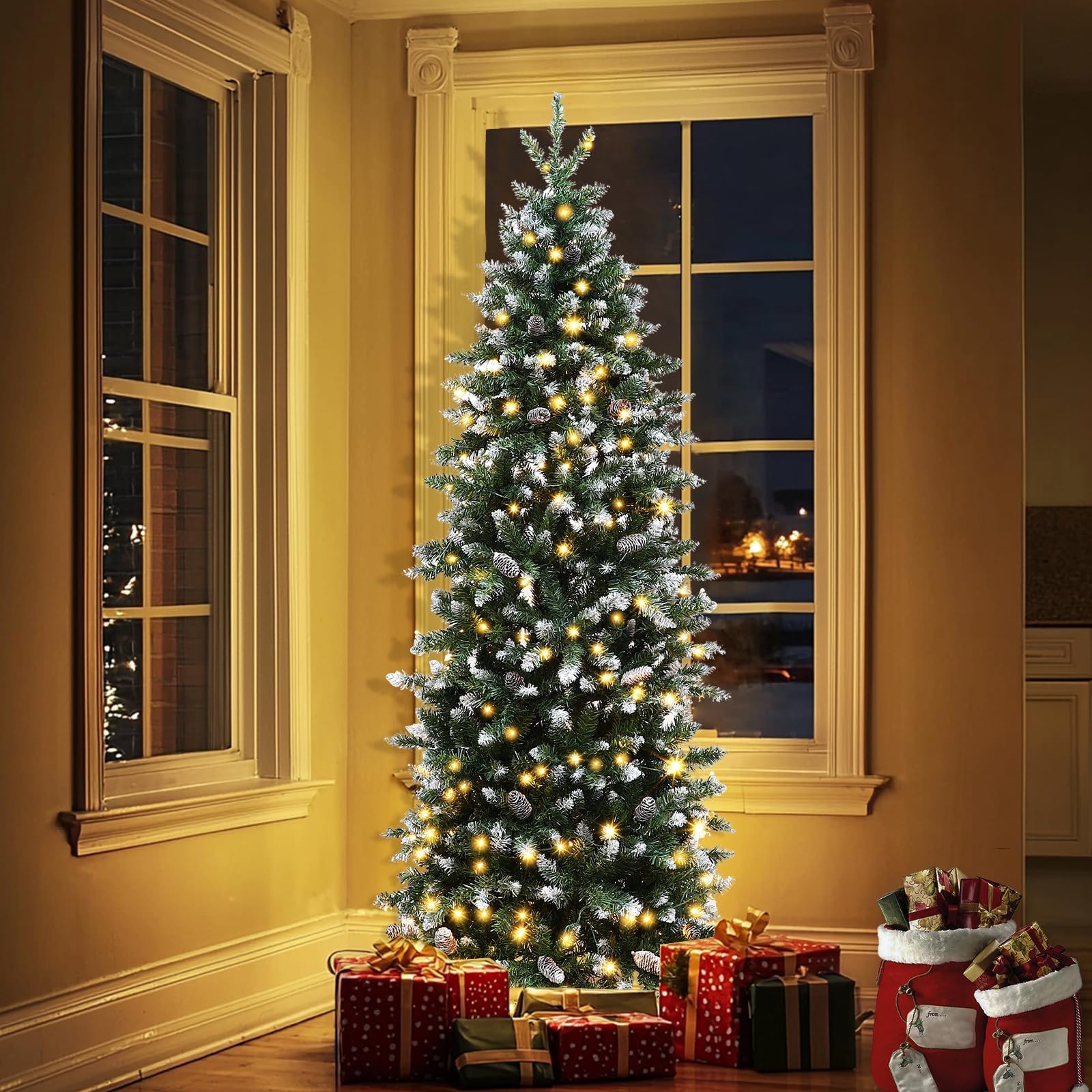 Foto 7 pulgar | Árbol De Navidad Turnmeon Prelit Fraser Fir De 6 Pies Con 250 Led - Venta Internacional.