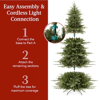 Foto 4 | Árbol De Navidad Best Choice Products Aspen De 7.5 Pies Con 2.136 Puntas - Venta Internacional.