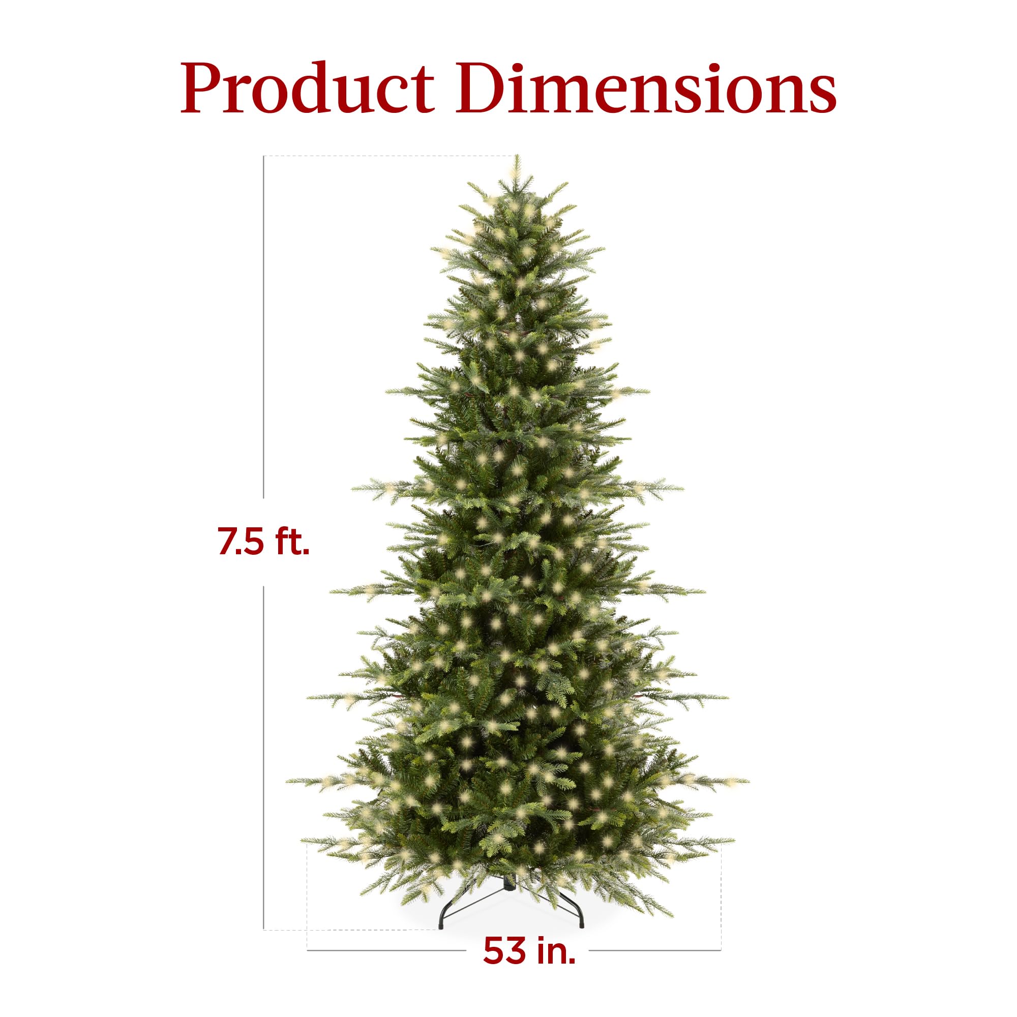 Foto 7 | Árbol De Navidad Best Choice Products Aspen De 7.5 Pies Con 2.136 Puntas - Venta Internacional.