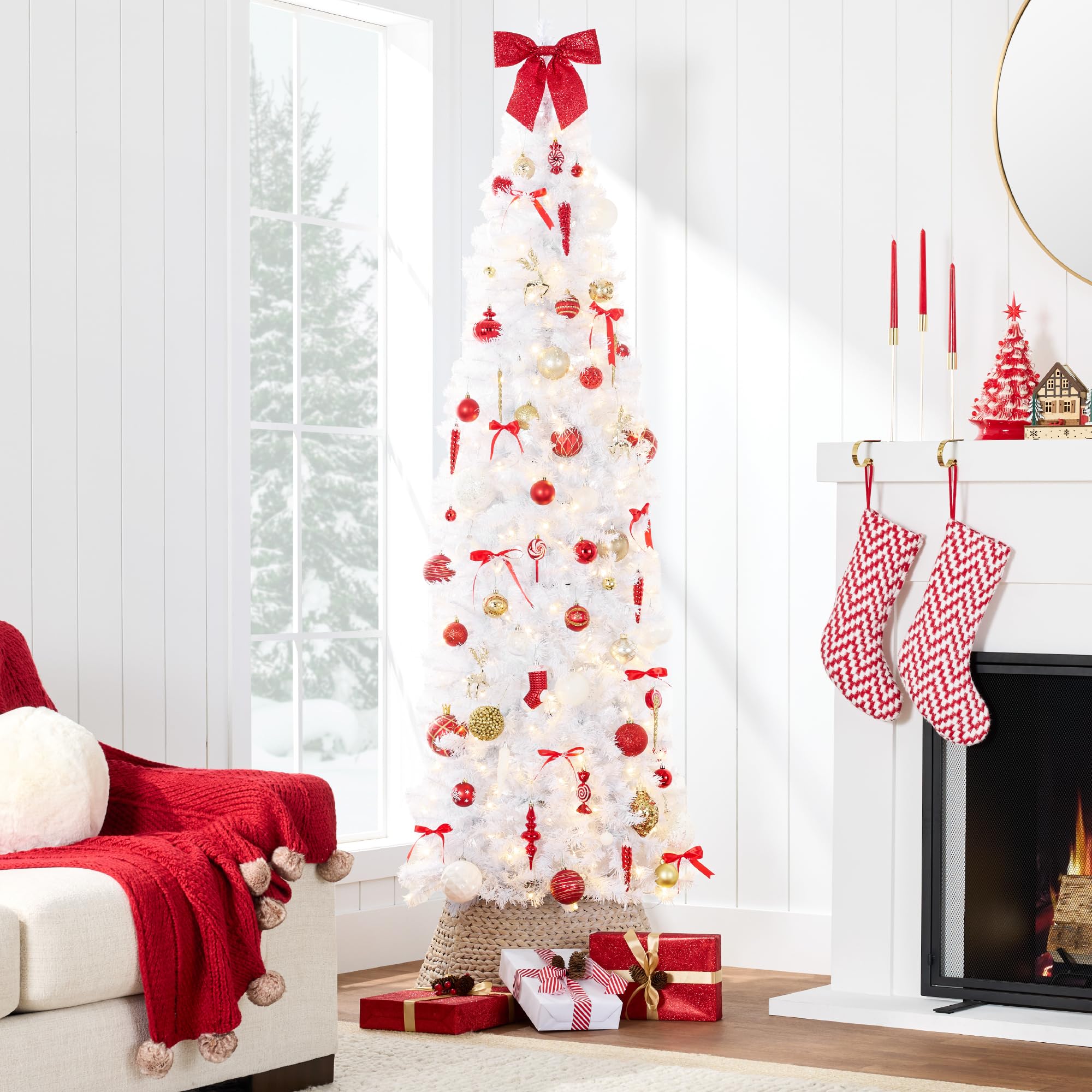 Foto 3 pulgar | Lápiz Blanco Preiluminado Christmas Tree Best Choice Products De 9 Pies - Venta Internacional.