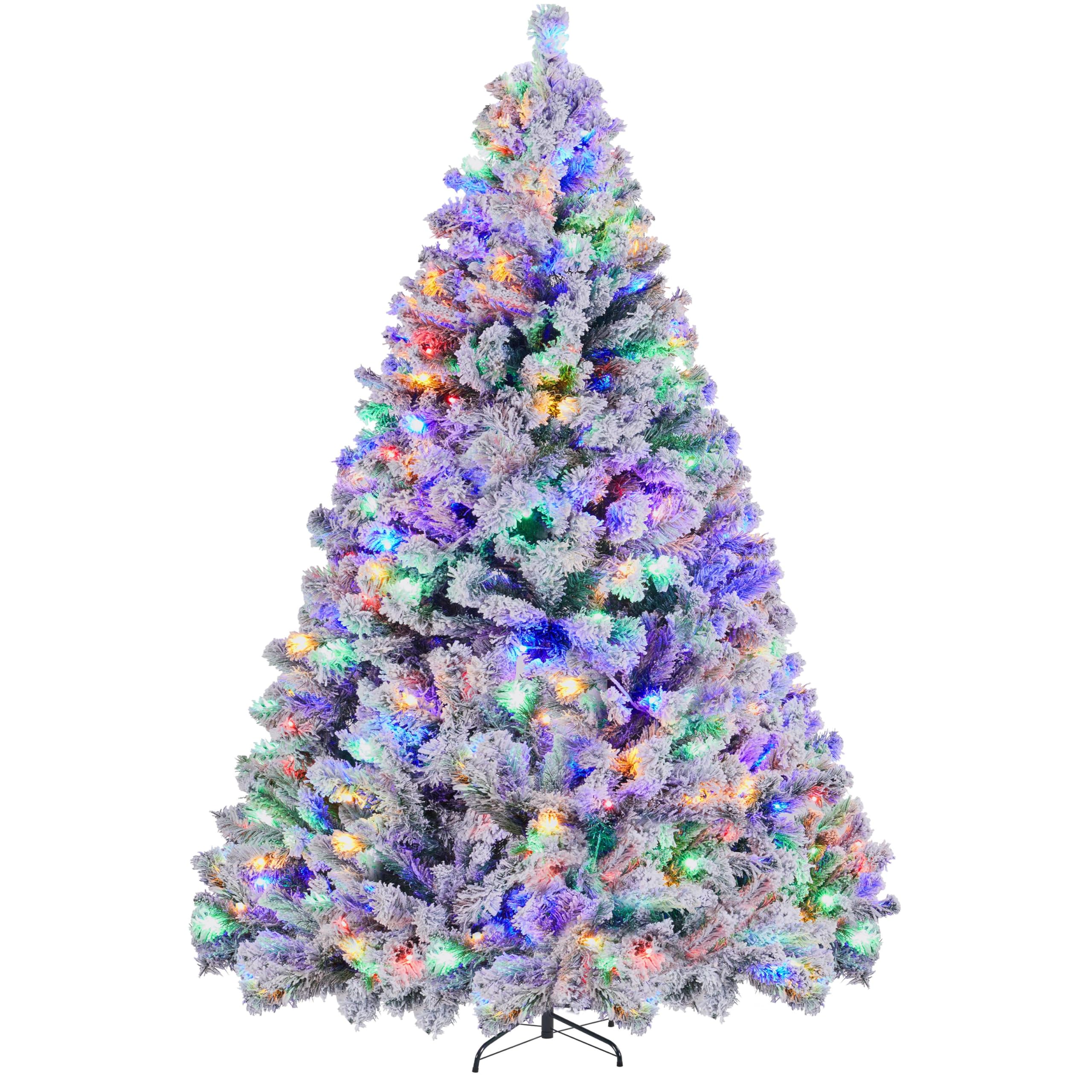 Foto 2 pulgar | Árbol De Navidad Yaheetech, Madera De Abeto Preiluminado, 2,3 M, Con 550 Luces Led - Venta Internacional.