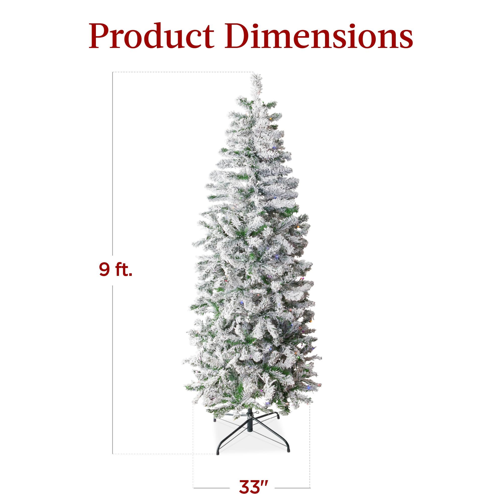 Foto 8 pulgar | Lápiz Flocado Christmas Tree Best Choice Products De 9 Pies - Venta Internacional.