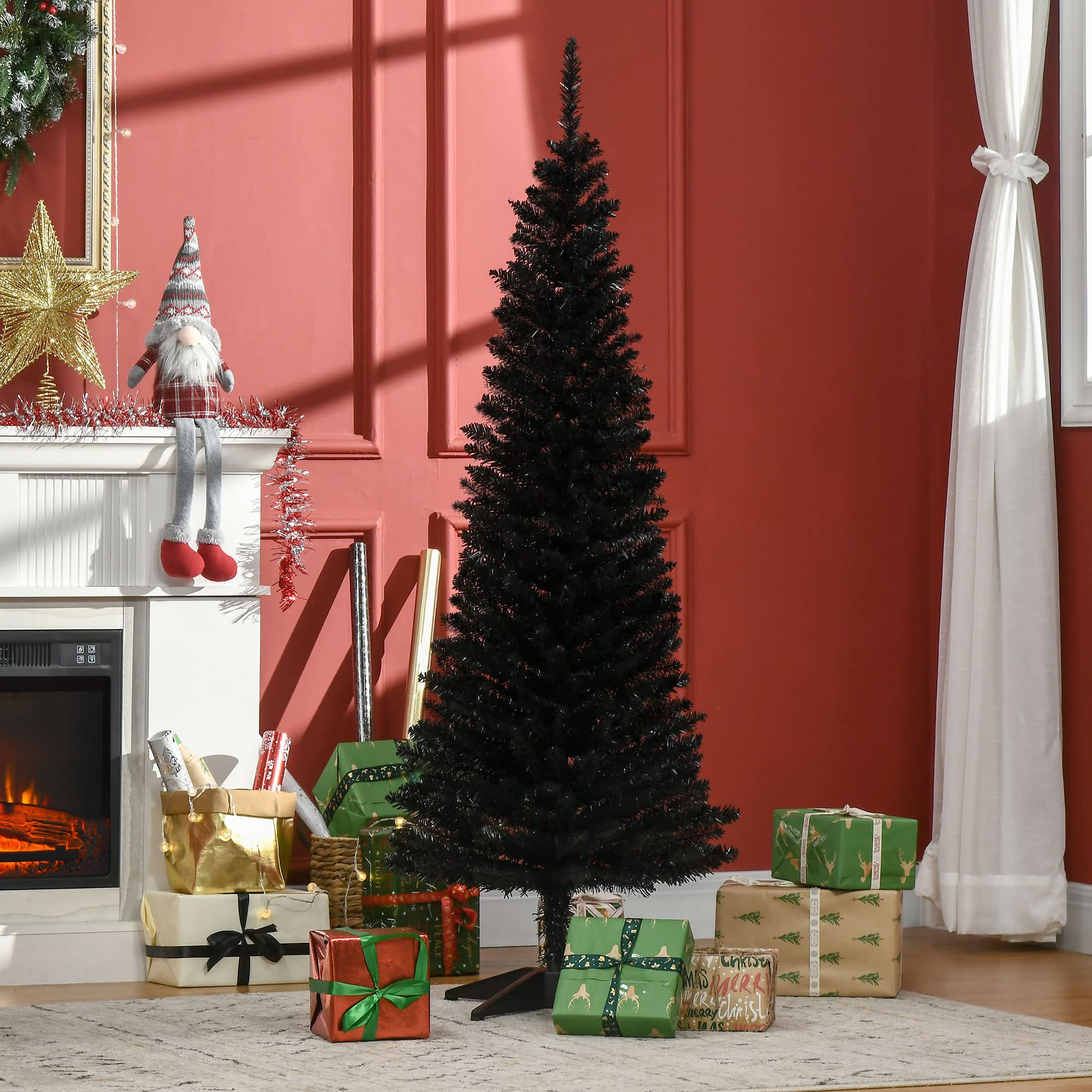 Foto 3 pulgar | Lápiz Homcom Artificial Con Forma De Árbol De Navidad De 5 Pies Con 294 Puntas, Color Negro - Venta Internacional.