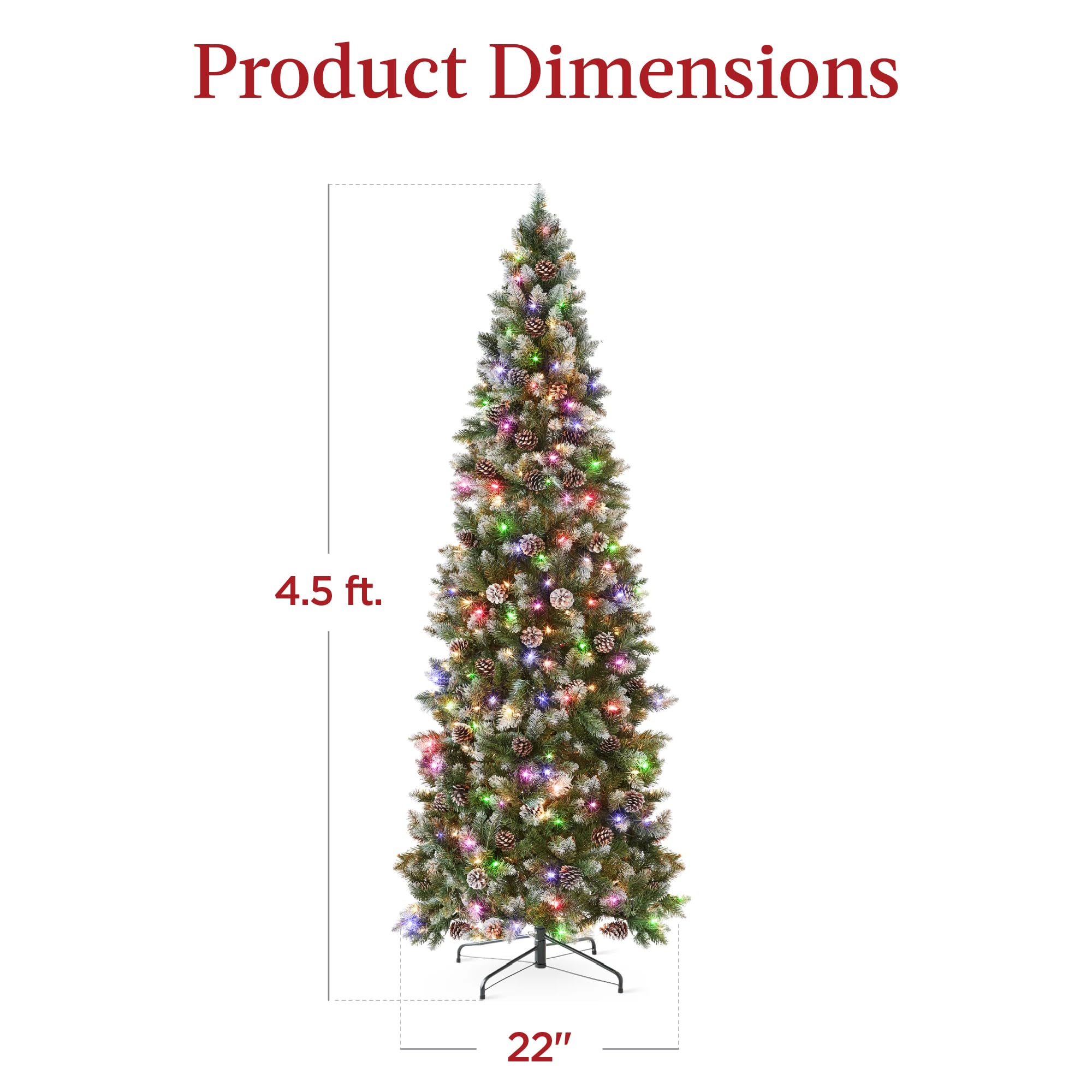 Foto 7 | Lápiz Preiluminado Christmas Tree Best Choice Products De 1,4 M - Venta Internacional.