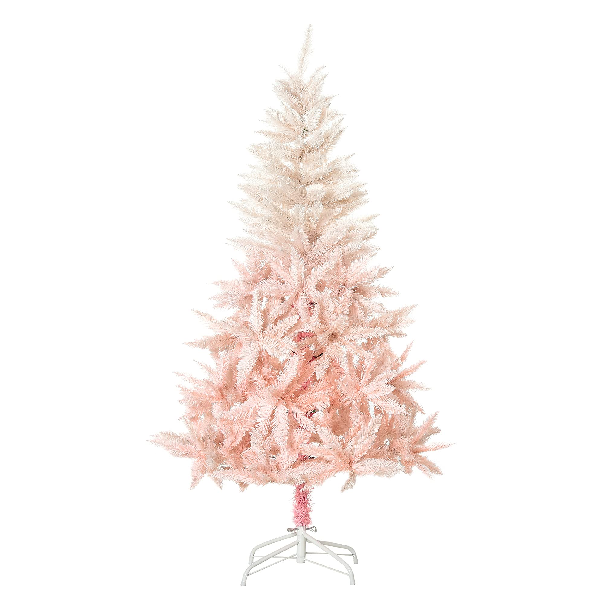 Foto 1 | Árbol De Navidad Homcom De 1,5 M, Abeto Artificial, Color Rosa, Sin Iluminación - Venta Internacional.