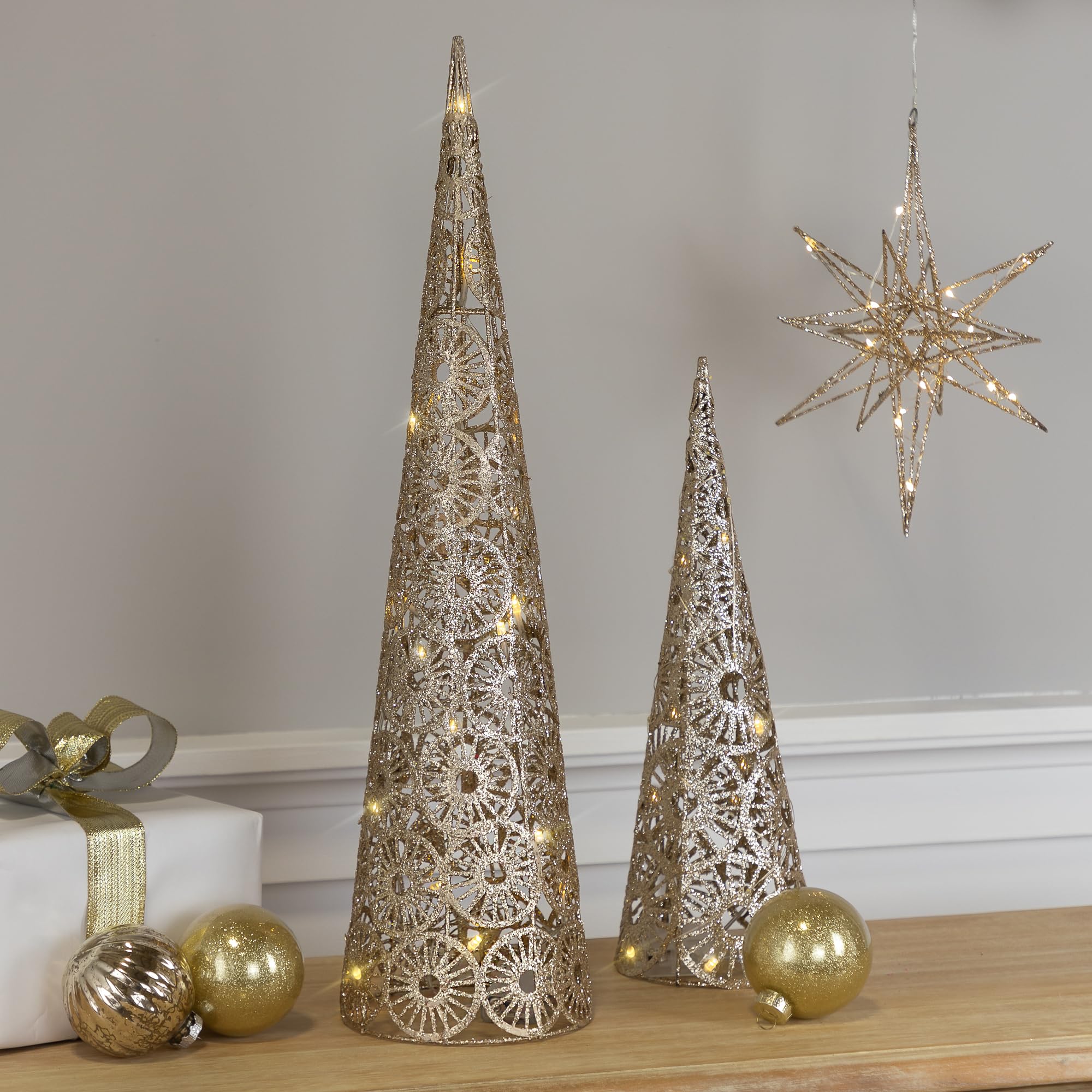 Foto 2 | Árbol De Navidad Northlight Led Sunburst De 60 Cm Con 15 Luces - Venta Internacional.