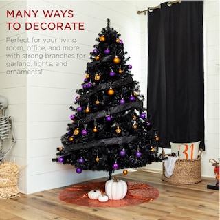 Foto 6 | Árbol De Navidad Best Choice Products, Completamente Negro, 9 Pies Con 2000 Puntas De Rama - Venta Internacional.