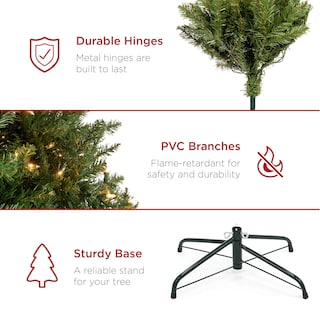 Foto 5 | Árbol De Navidad Best Choice Products, Abeto Douglas Preiluminado De 7.5 Pies - Venta Internacional.