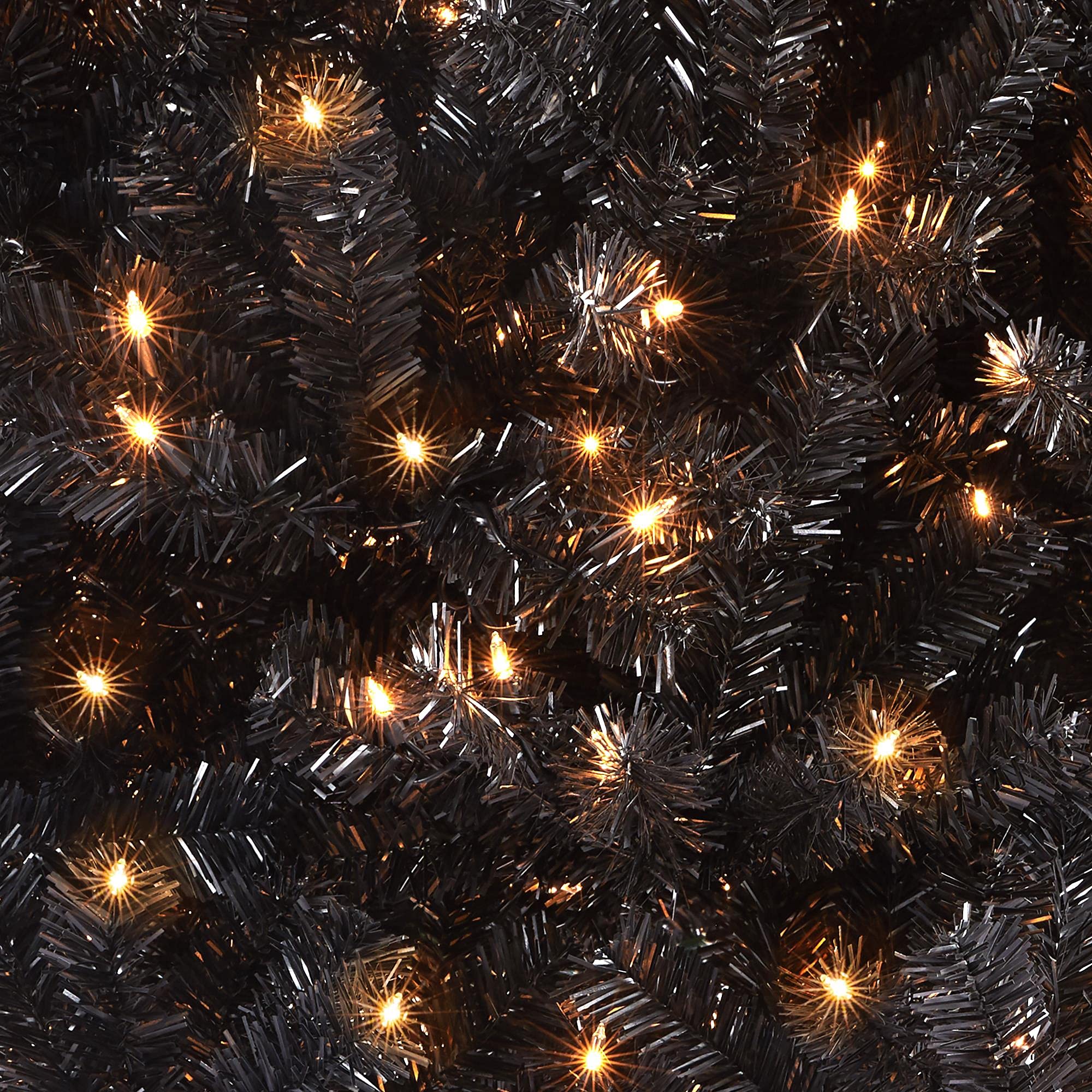 Foto 7 pulgar | Árbol De Navidad Yaheetech De 6 Pies Preiluminado Para Halloween, Abeto Negro - Venta Internacional.