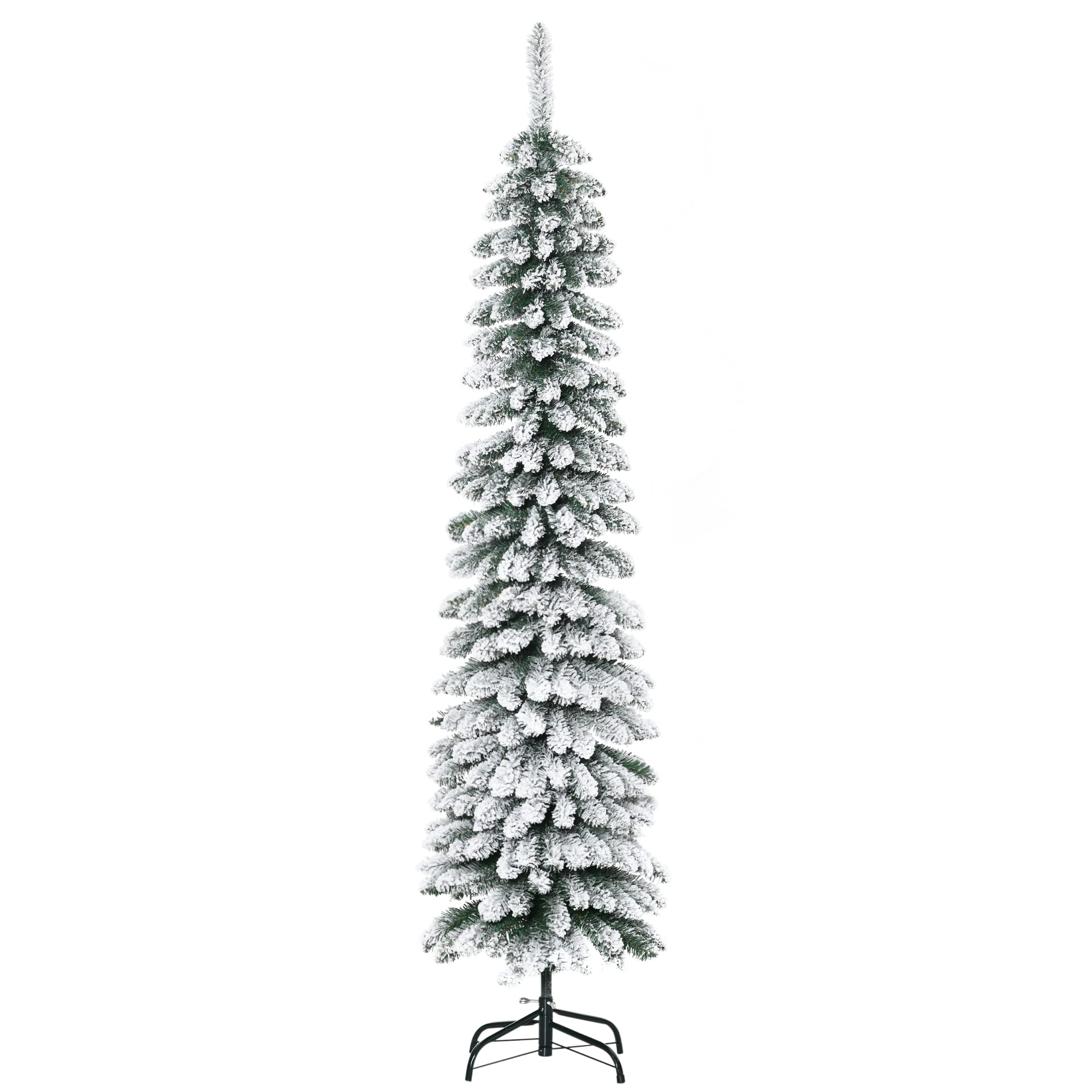 Foto 2 pulgar | Árbol De Navidad Homcom De 6 Pies De Altura, Flocado En Nieve Con 395 Puntas - Venta Internacional.