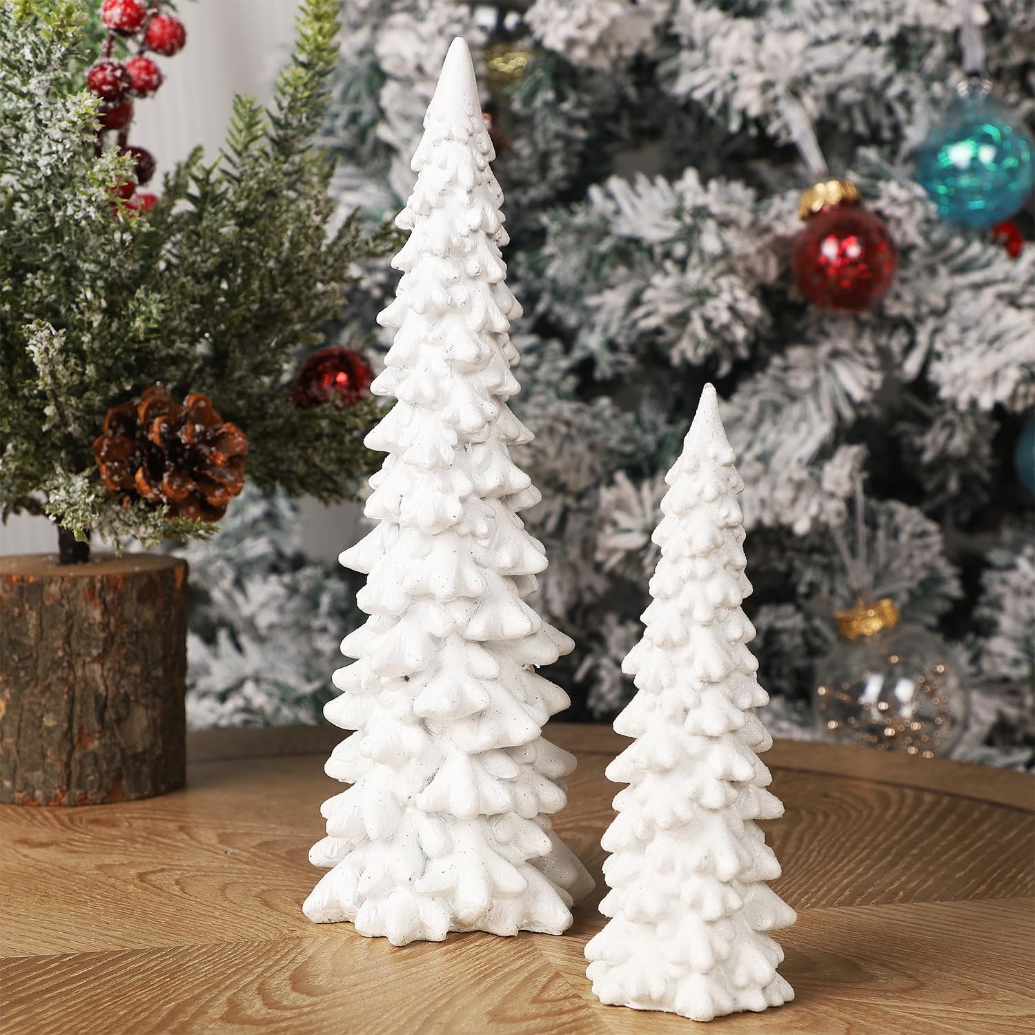 Juego De 2 Adornos De Mesa Para Árbol De Navidad Juegoal, 24 Cm - Venta Internacional. $788