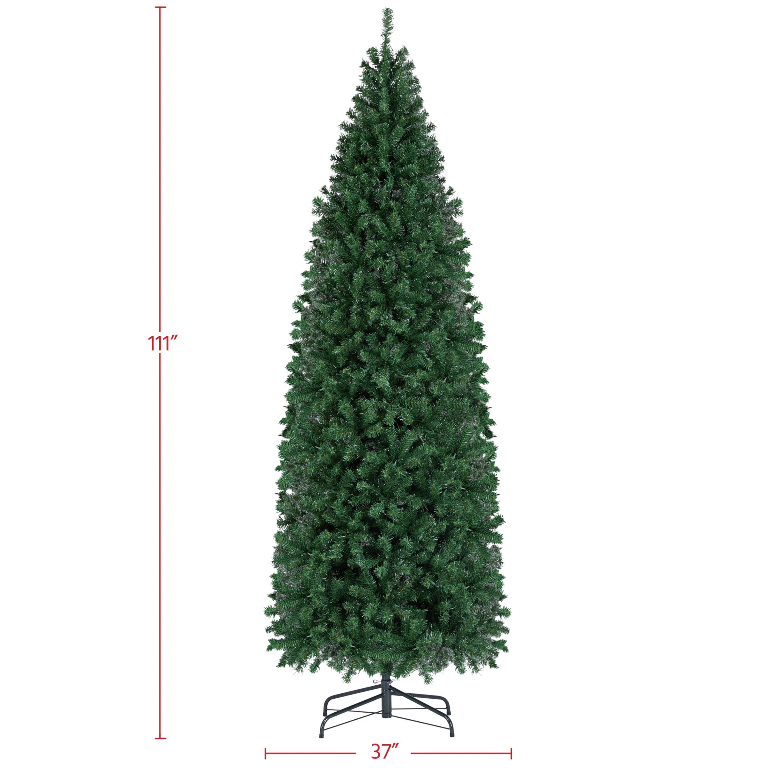 Foto 5 pulgar | Árbol De Navidad Yaheetech De 9 Pies Preiluminado Con 500 Luces Cálidas De Color Verde - Venta Internacional.
