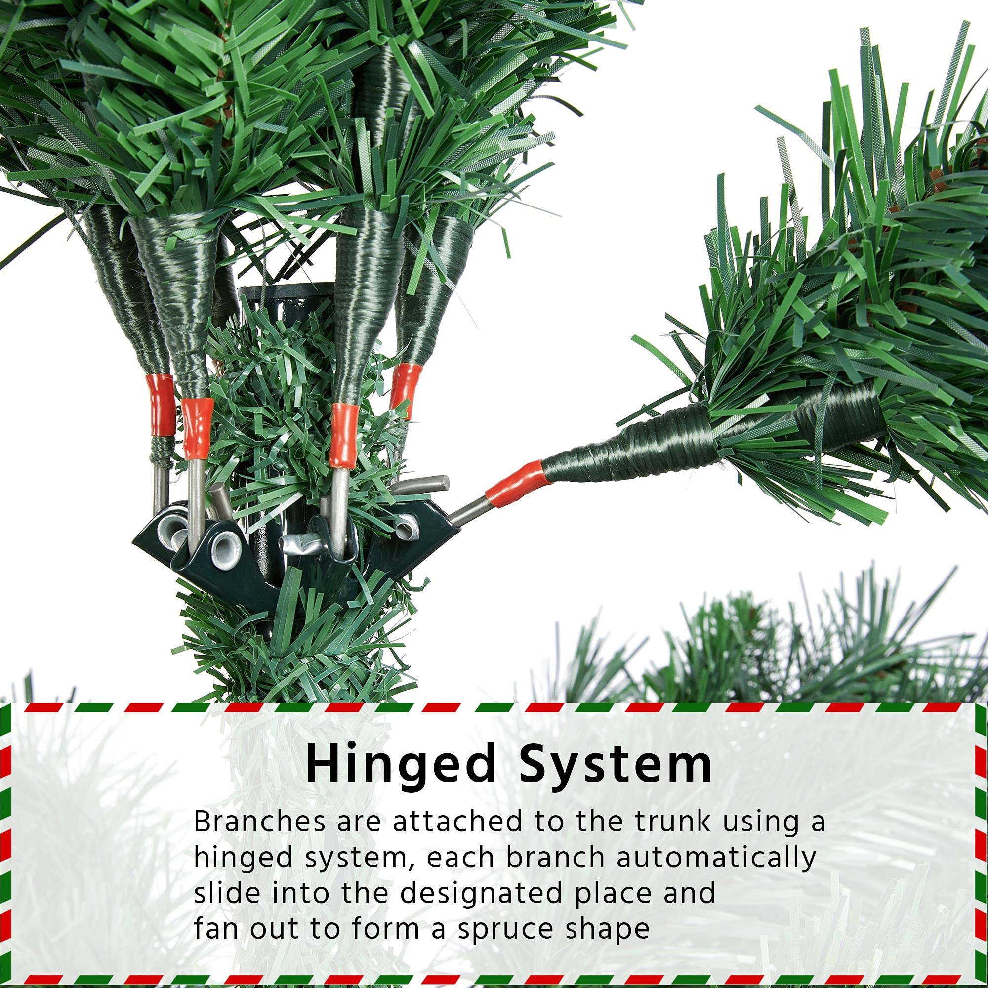 Foto 8 pulgar | Árbol De Navidad Yaheetech De 9 Pies Preiluminado Con 500 Luces Cálidas De Color Verde - Venta Internacional.