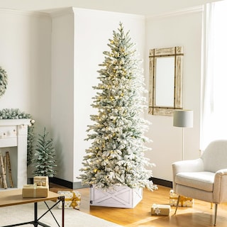 Foto 2 | Collar Para Árbol De Navidad Glitzhome, Madera Blanca Lavada, 22 L - Venta Internacional.