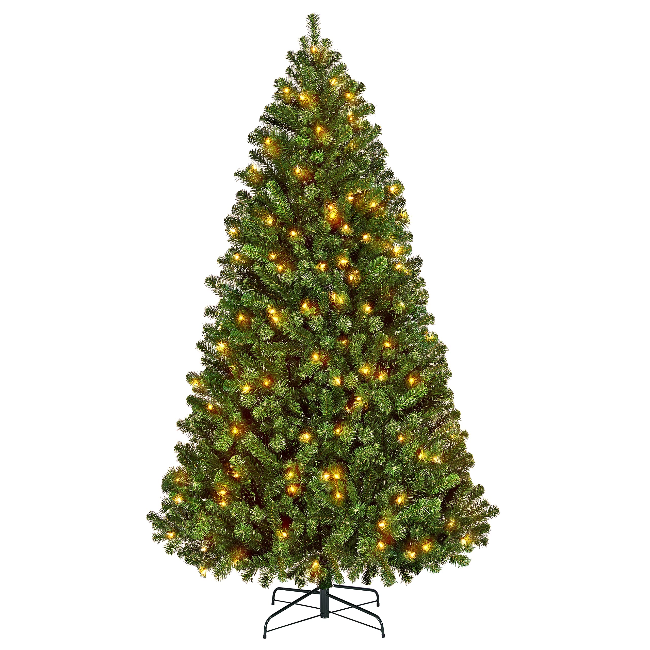 Foto 2 pulgar | Árbol De Navidad Yaheetech, Abeto Preiluminado De 6 Pies Con 300 Luces - Venta Internacional.