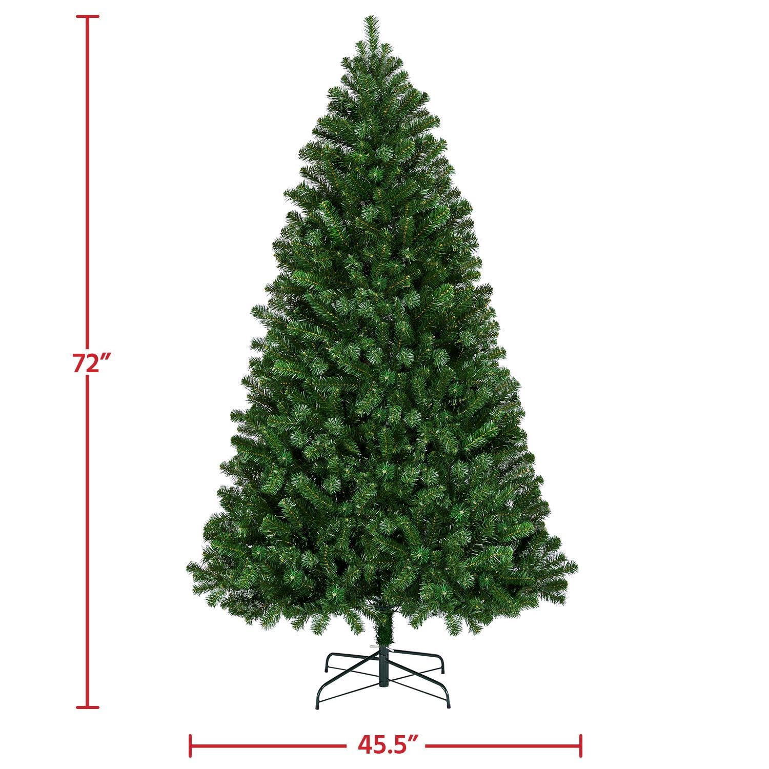 Foto 4 pulgar | Árbol De Navidad Yaheetech, Abeto Preiluminado De 6 Pies Con 300 Luces - Venta Internacional.