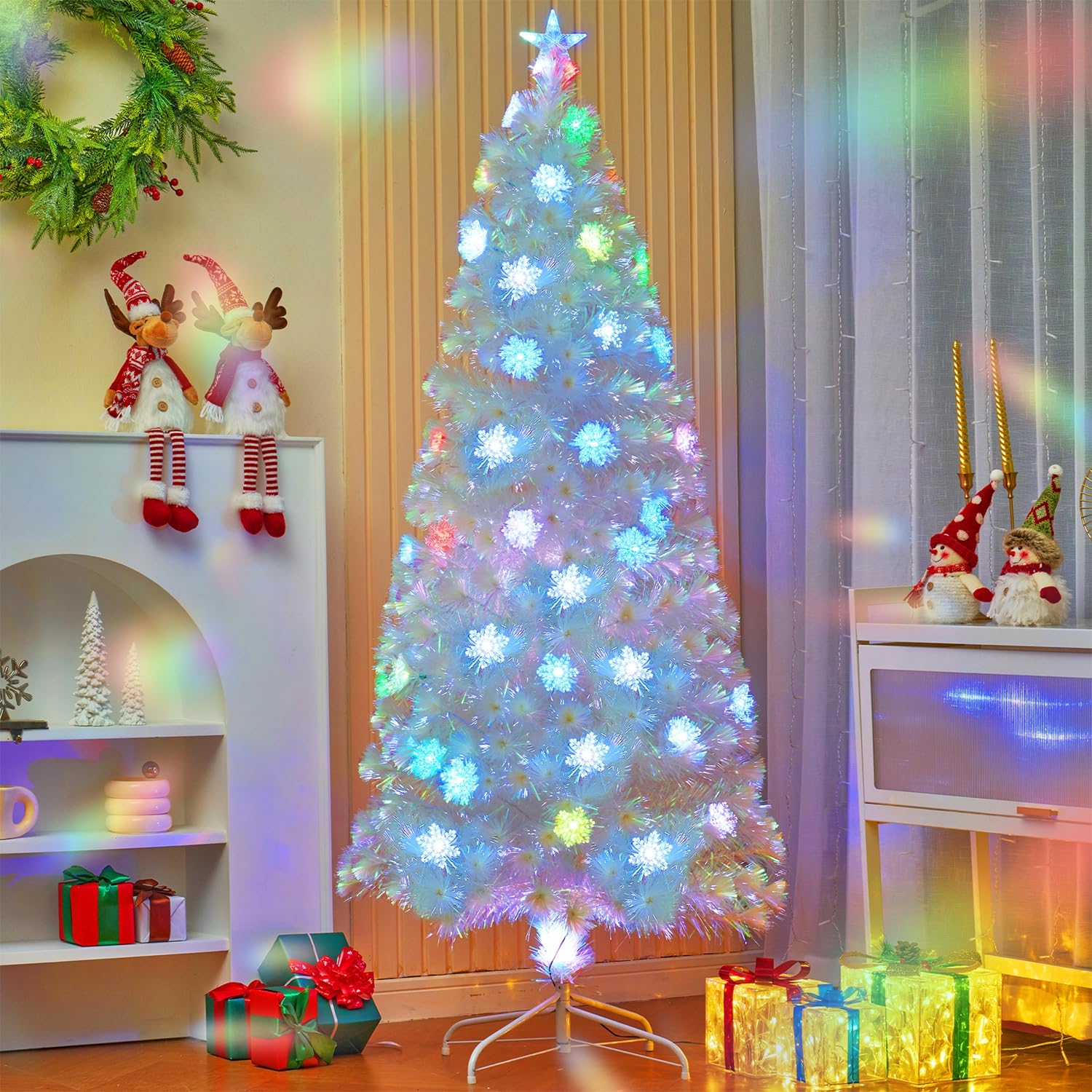 Foto 1 | Árbol De Navidad Artificial Juegoal De 6 Pies Preiluminado Con Luces Led - Venta Internacional.