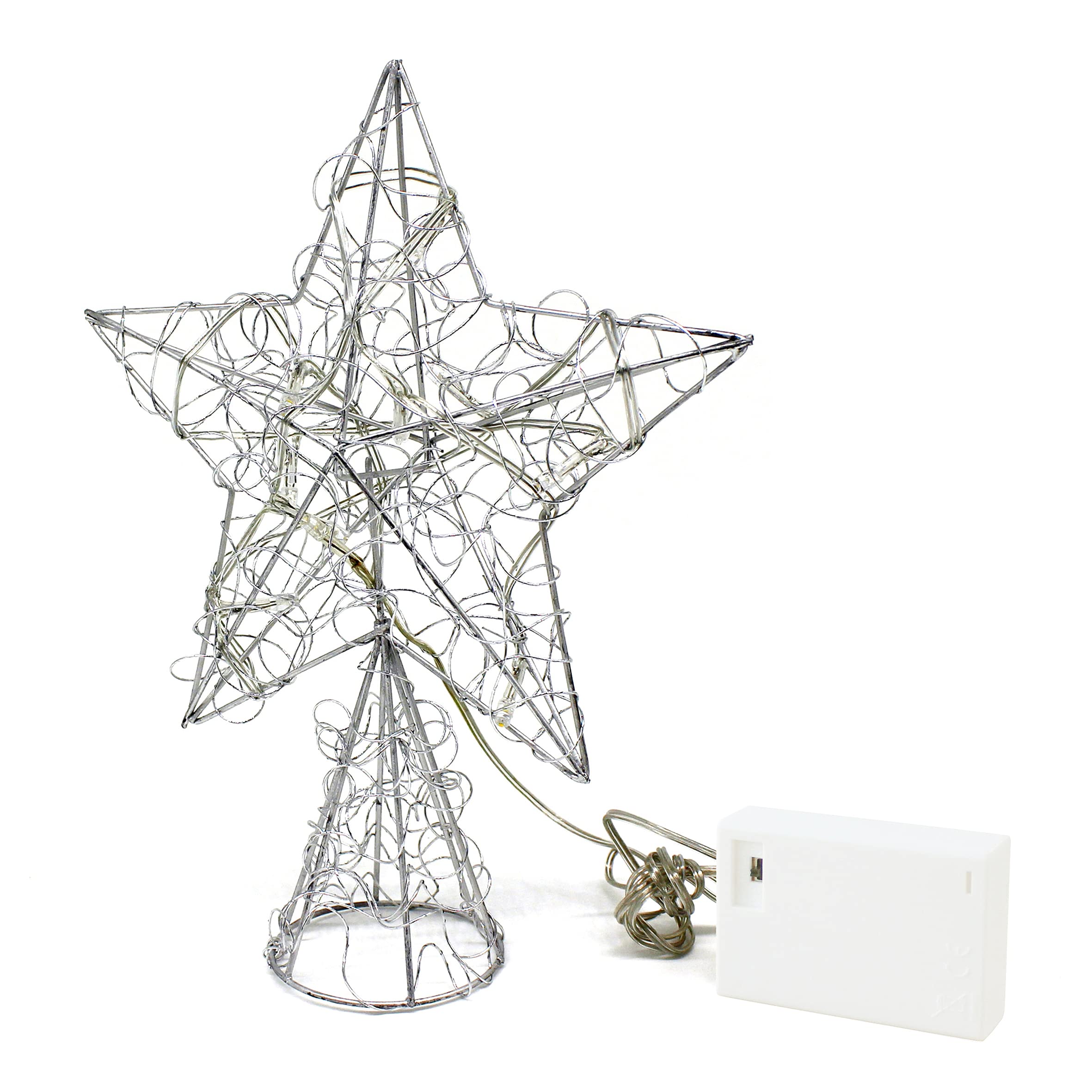 Foto 2 pulgar | Decoración Para Árbol De Navidad Cvhomedeco Silver Wire Star - Venta Internacional.