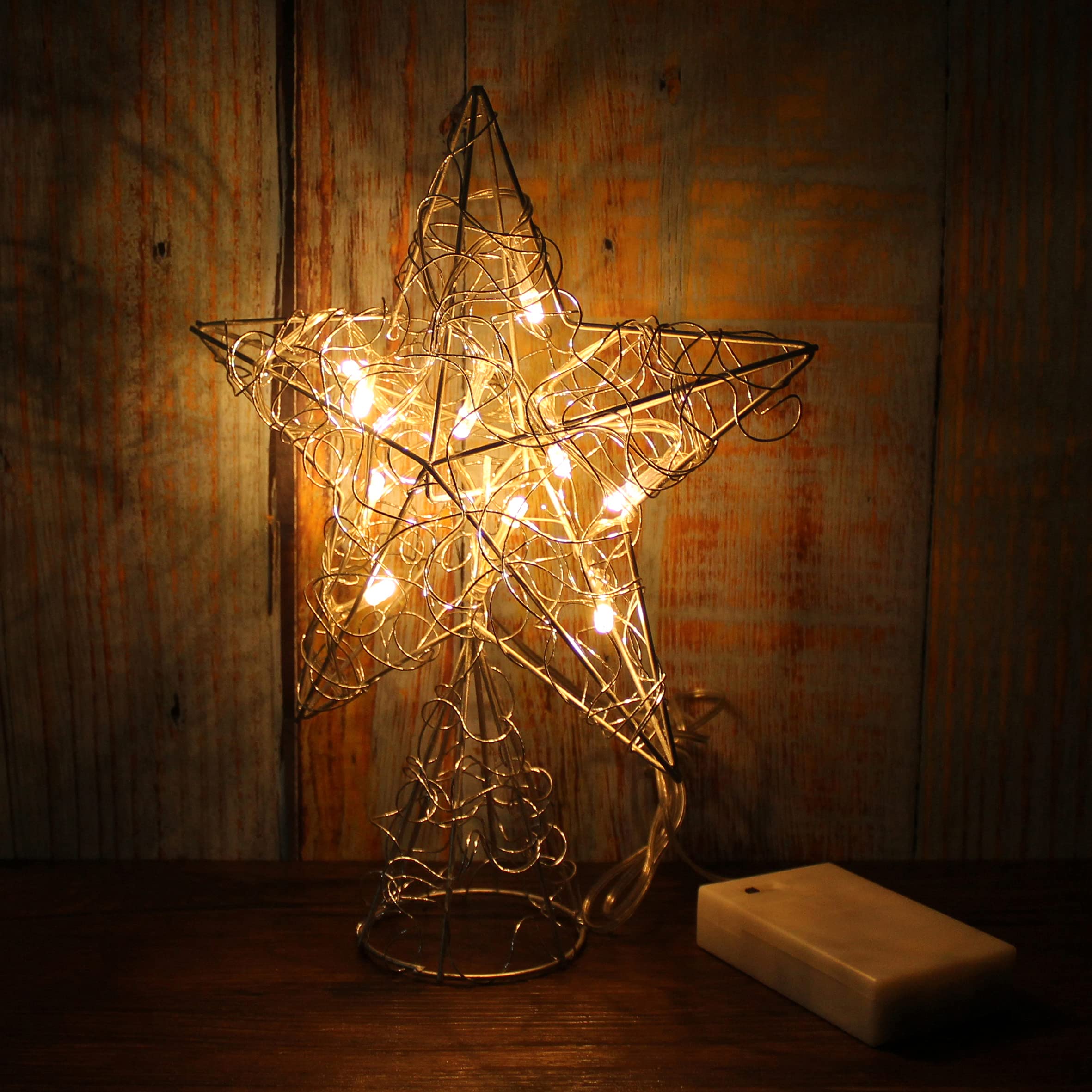 Foto 2 | Decoración Para Árbol De Navidad Cvhomedeco Silver Wire Star - Venta Internacional.