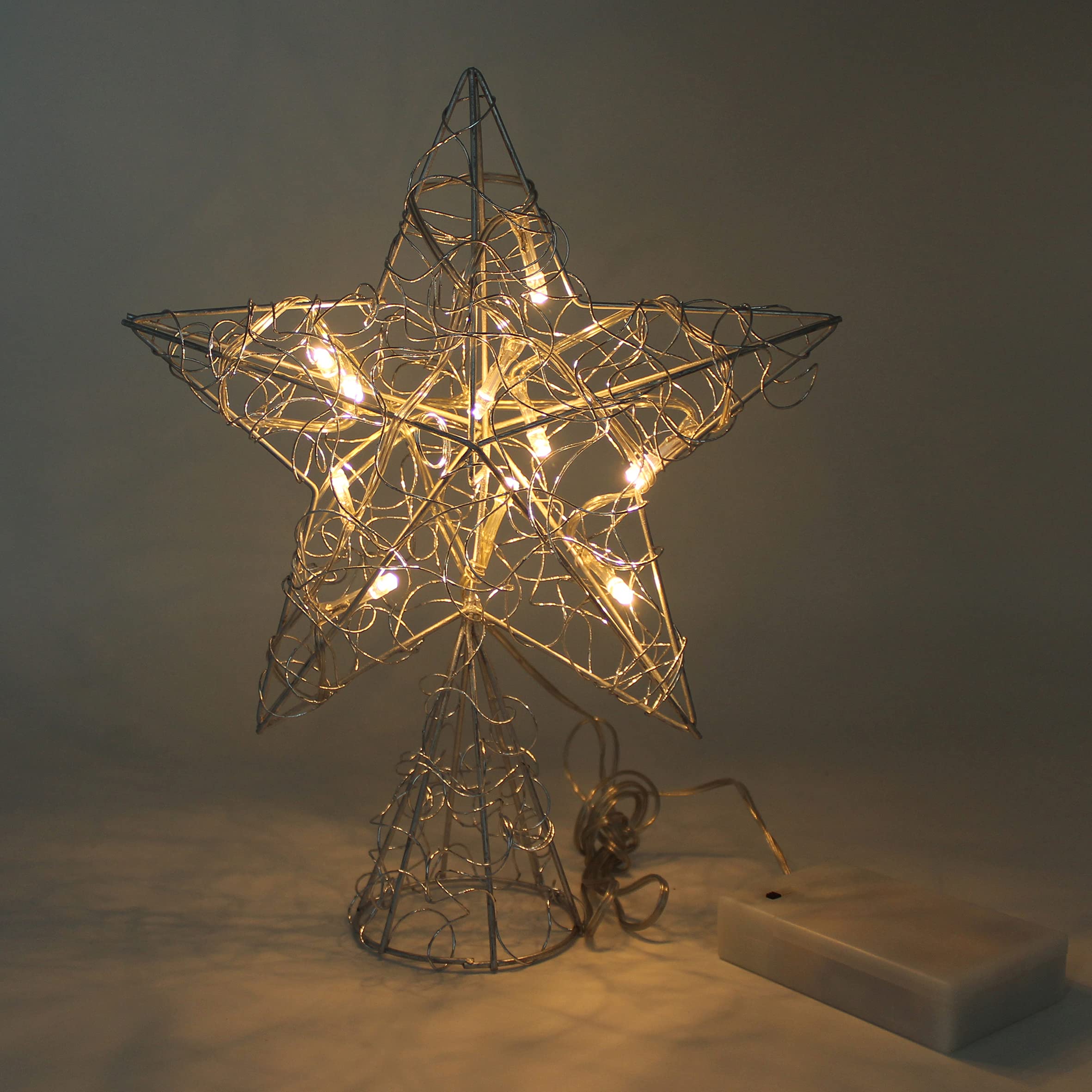 Foto 5 | Decoración Para Árbol De Navidad Cvhomedeco Silver Wire Star - Venta Internacional.