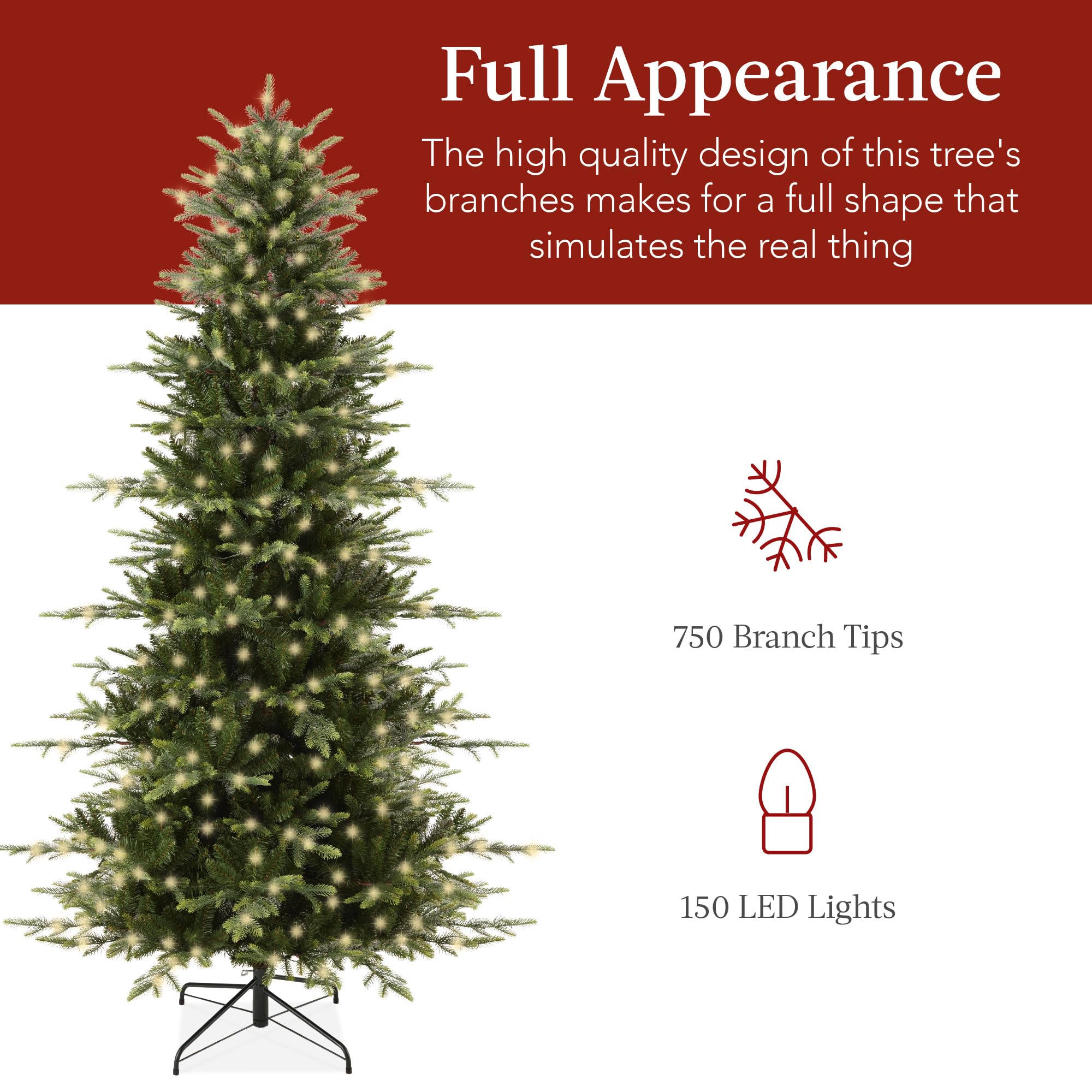 Foto 5 | Árbol De Navidad Best Choice Products Aspen De 1,4 M Con 750 Puntas - Venta Internacional.