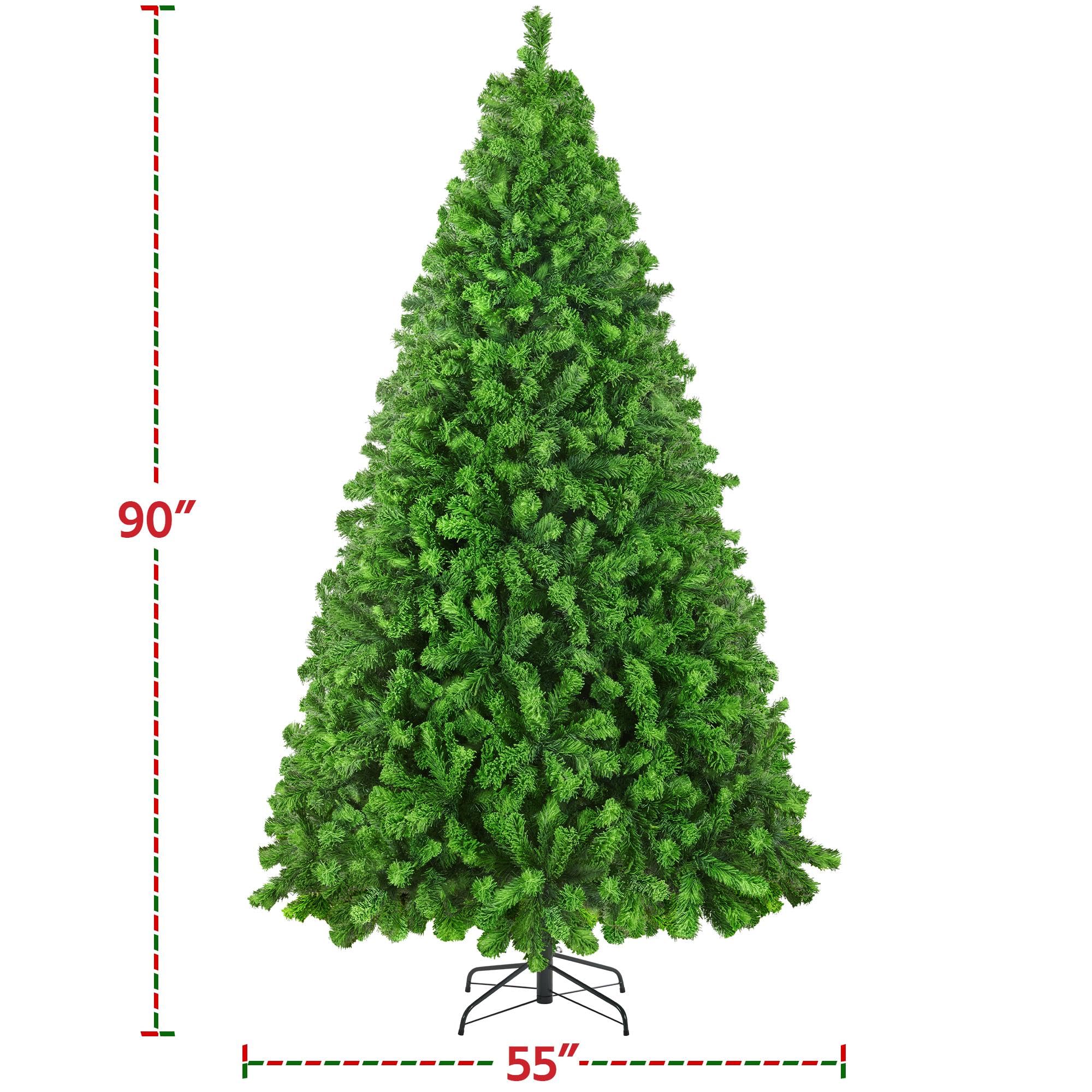 Foto 4 pulgar | Árbol De Navidad Yaheetech De 7.5 Pies Con 550 Luces Blancas Cálidas - Venta Internacional.