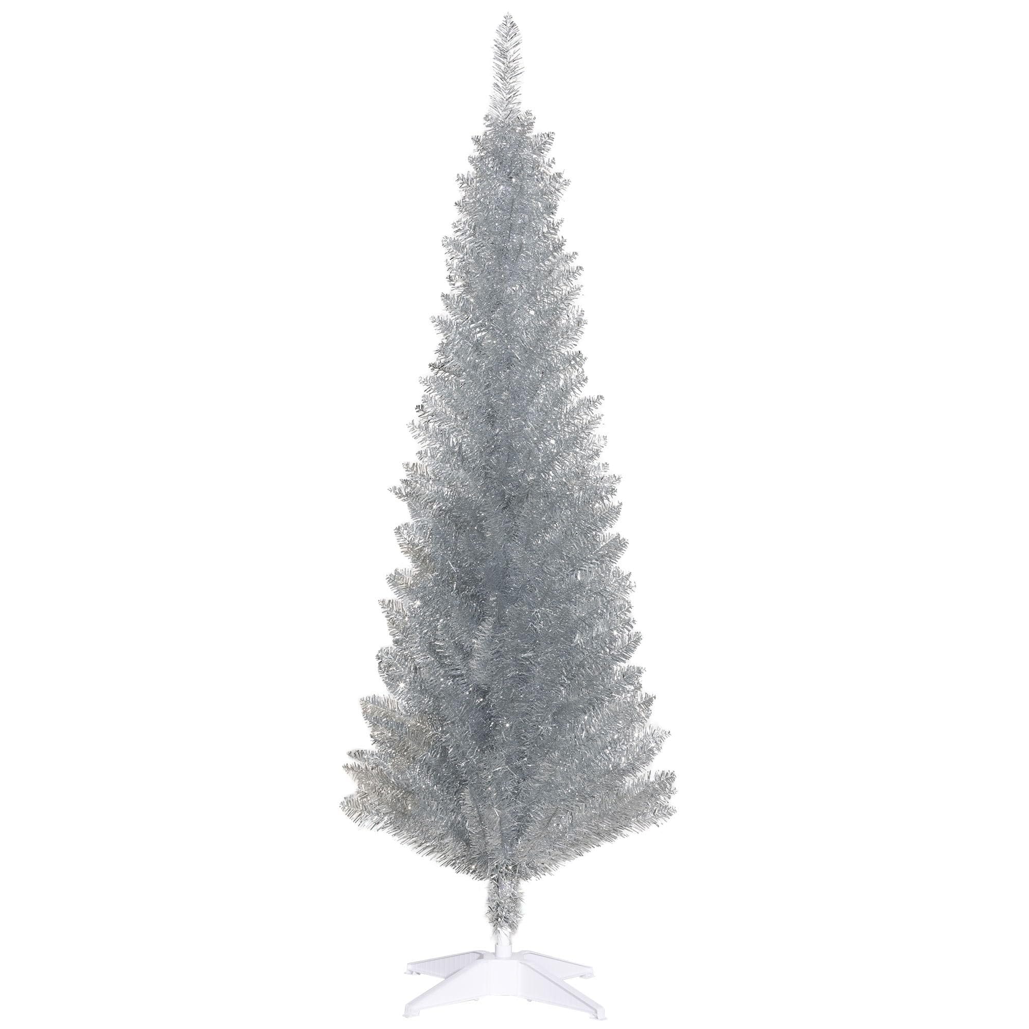 Árbol De Navidad Artificial Homcom De 5 Pies Plateado Con 294 Puntas - Venta Internacional. $1,393
