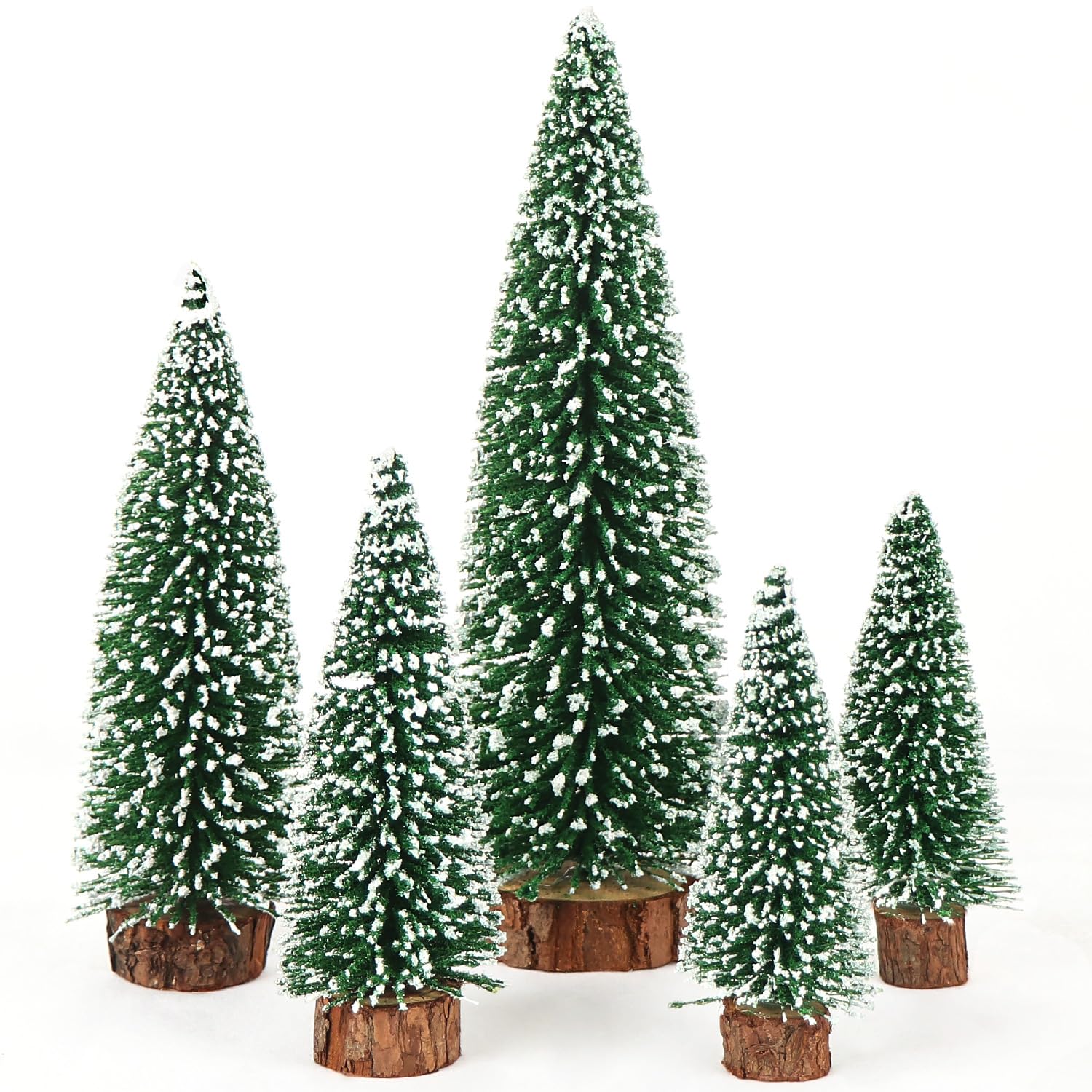 Foto 1 | Cepillo Para Botellas Christmas Trees Aerowo Flocado Con Base De Madera, 5 Unidades - Venta Internacional.