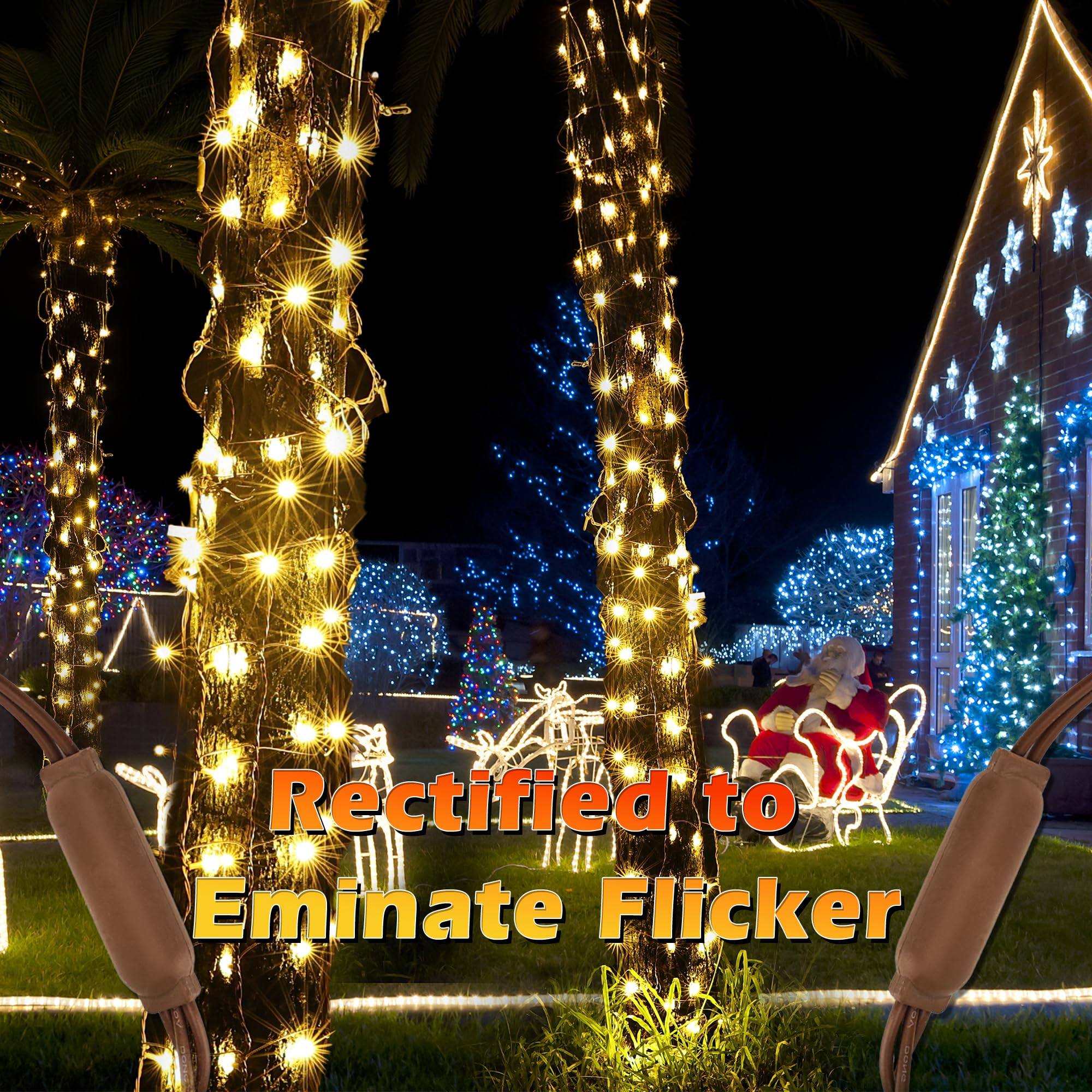 Foto 4 pulgar | Lámpara Led Brizled Con Forma De Tronco De Árbol De Navidad, 50 Led, Color Blanco Cálido - Venta Internacional.