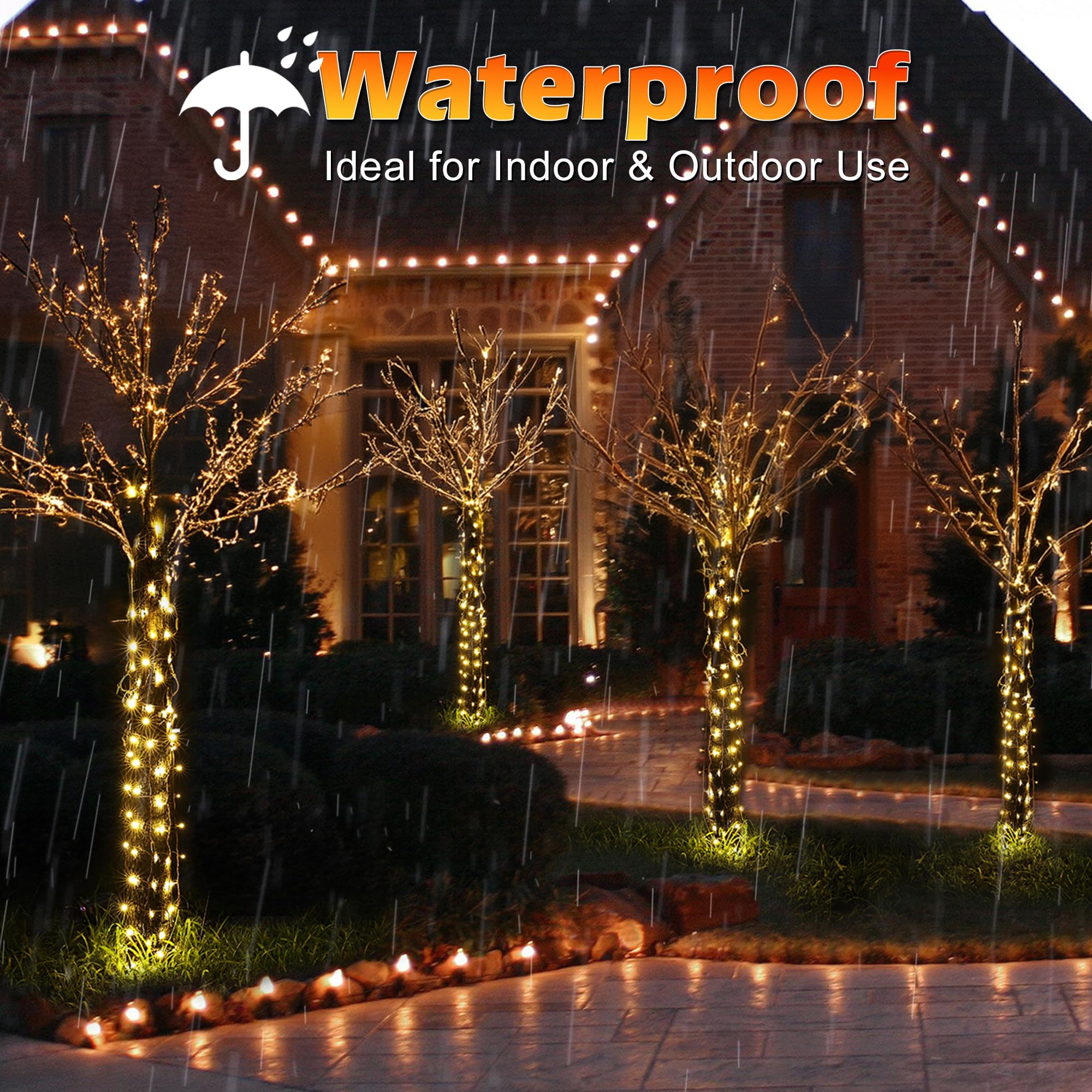 Foto 6 pulgar | Lámpara Led Brizled Con Forma De Tronco De Árbol De Navidad, 50 Led, Color Blanco Cálido - Venta Internacional.