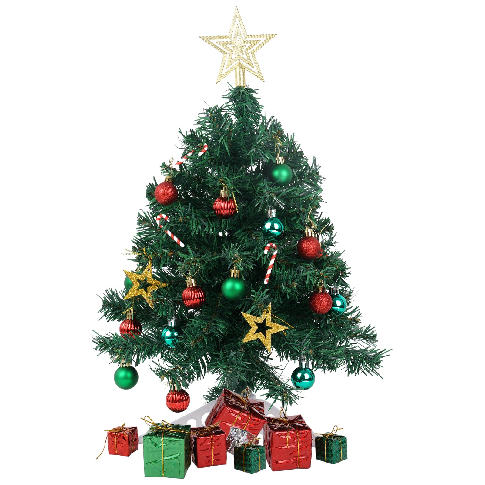 Árbol De Navidad Xmasexp Mini Dorado Verde Con Luz De 50 Cm - Venta Internacional. $822