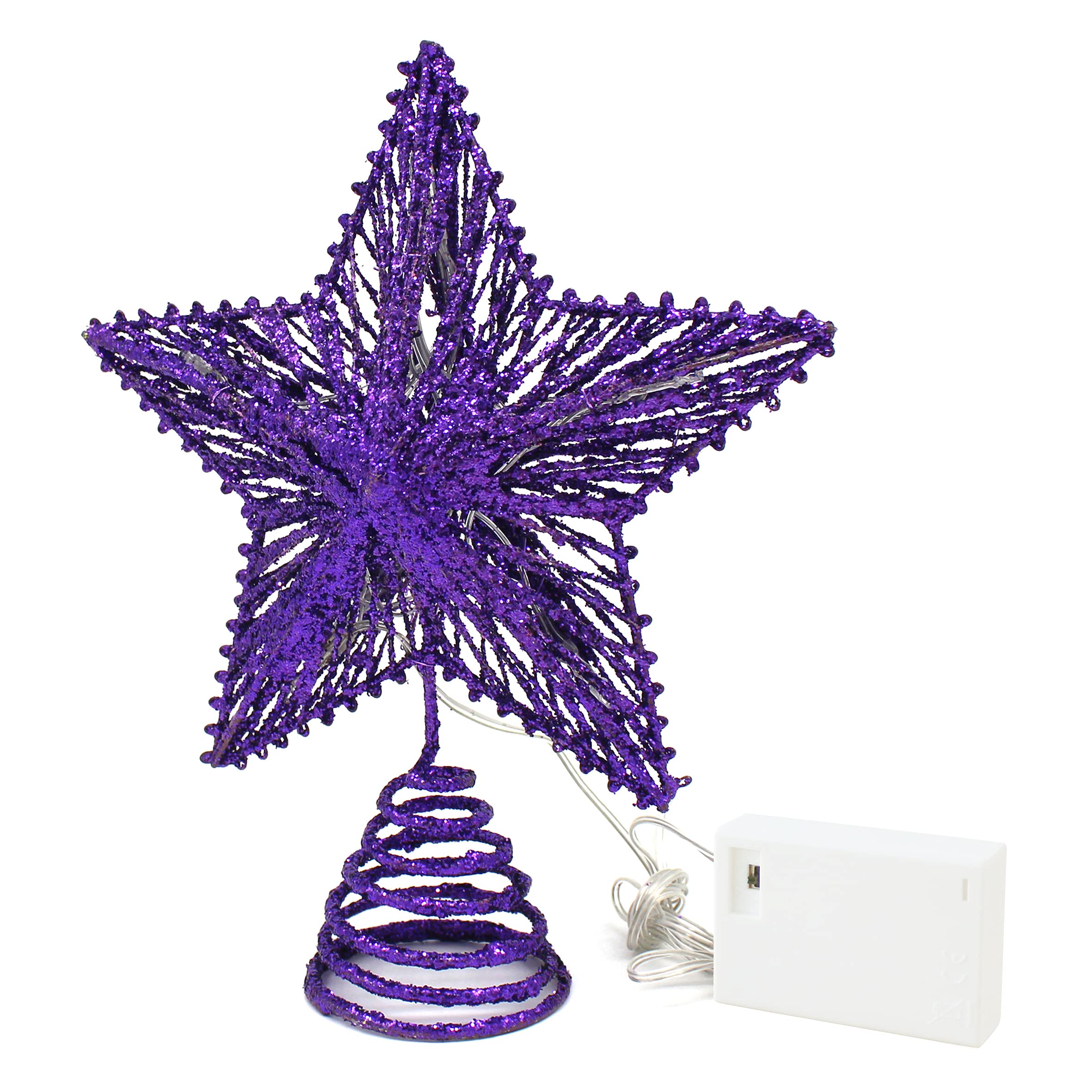 Árbol De Navidad Top Star Cvhomedeco Purple Glittered 3d - Venta Internacional. $843