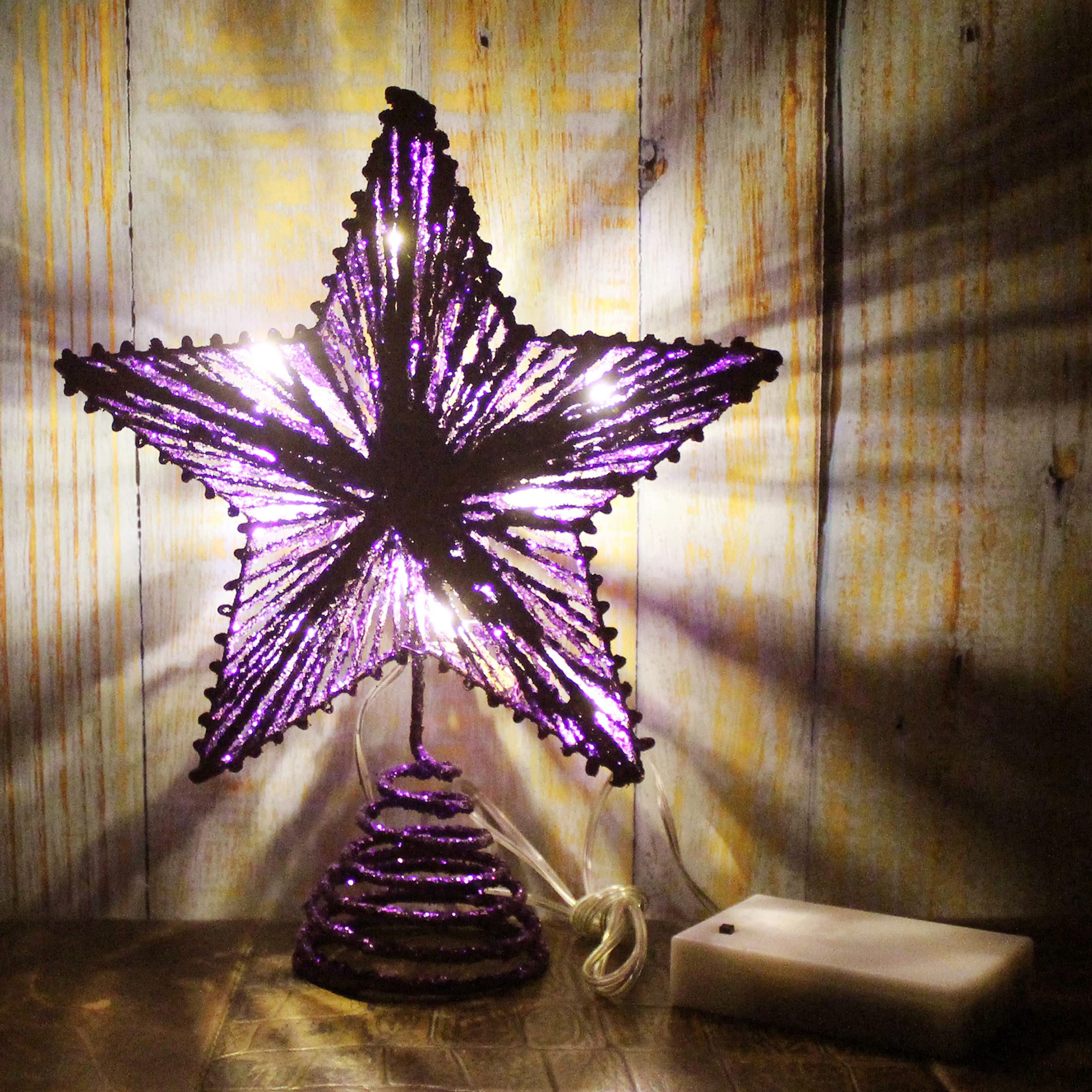 Foto 3 pulgar | Árbol De Navidad Top Star Cvhomedeco Purple Glittered 3d - Venta Internacional.