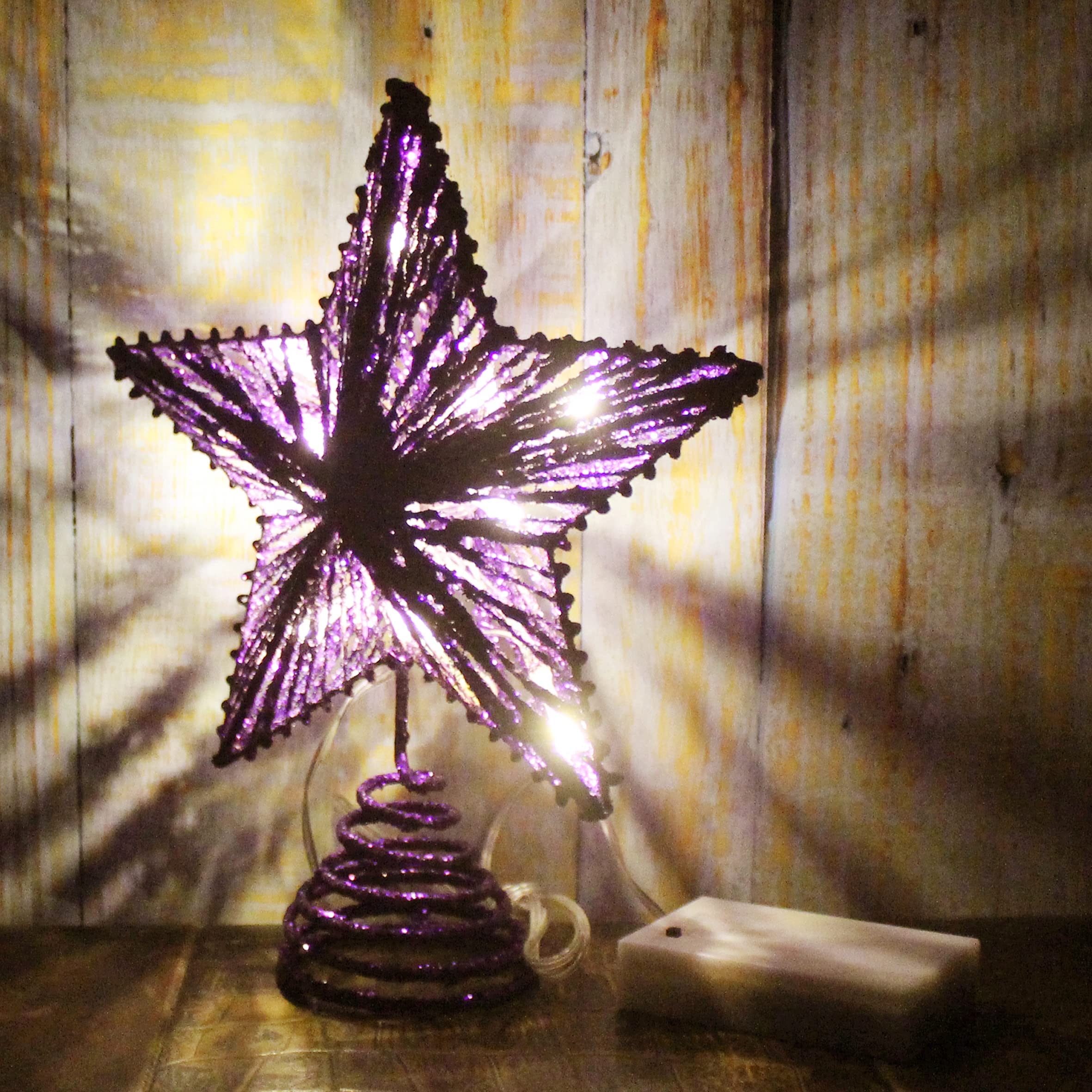 Foto 4 pulgar | Árbol De Navidad Top Star Cvhomedeco Purple Glittered 3d - Venta Internacional.