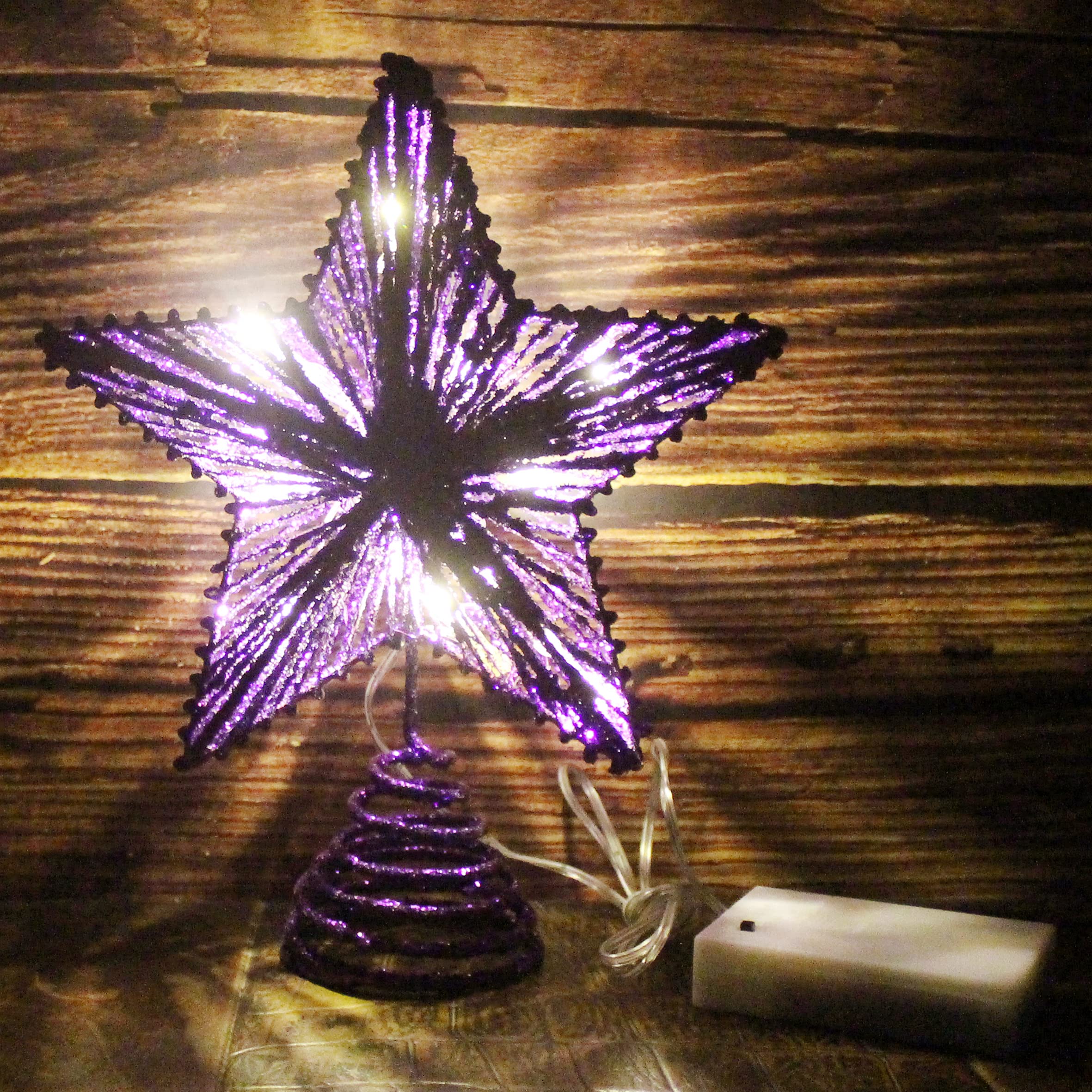 Foto 5 pulgar | Árbol De Navidad Top Star Cvhomedeco Purple Glittered 3d - Venta Internacional.