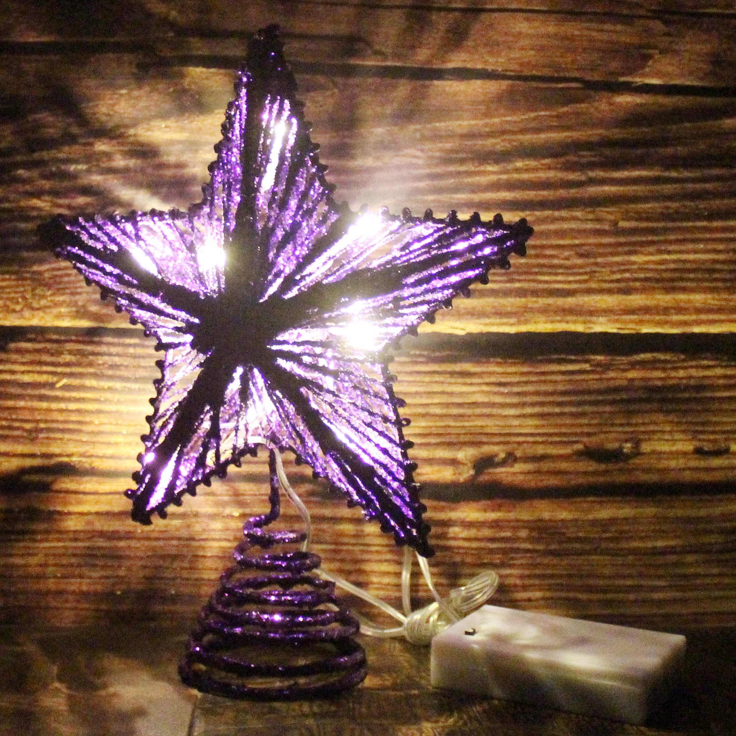 Foto 6 pulgar | Árbol De Navidad Top Star Cvhomedeco Purple Glittered 3d - Venta Internacional.