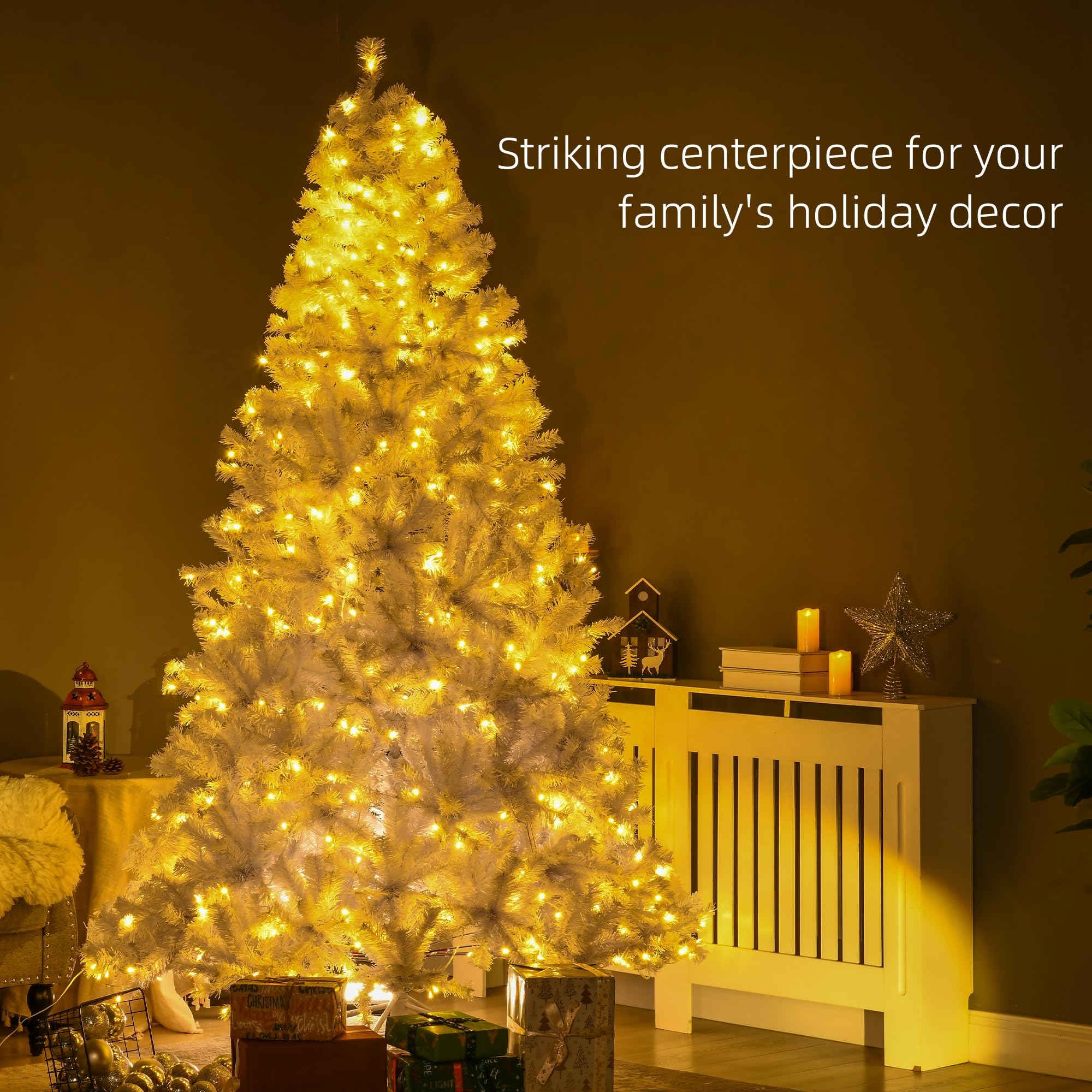 Foto 3 | Árbol De Navidad Homcom De 7.5 Pies Con 1518 Ramas Y 500 Luces Led - Venta Internacional.