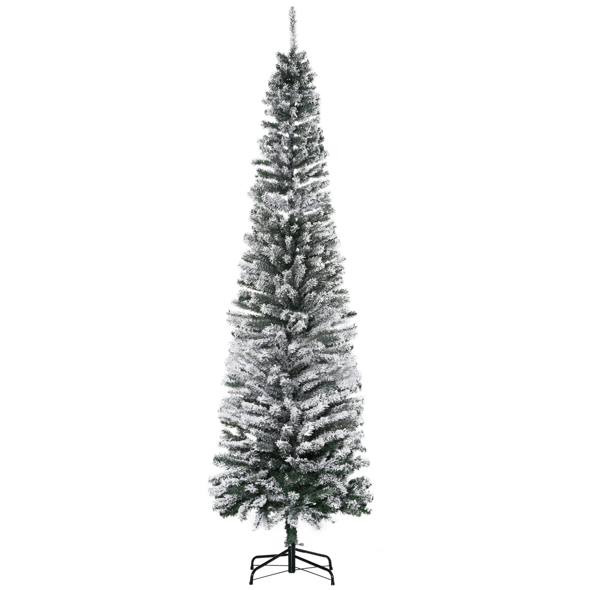 Árbol De Navidad Homcom, Flocado En Nieve, 2,3 M, Con 738 Puntas, Color Verde - Venta Internacional. $3,097