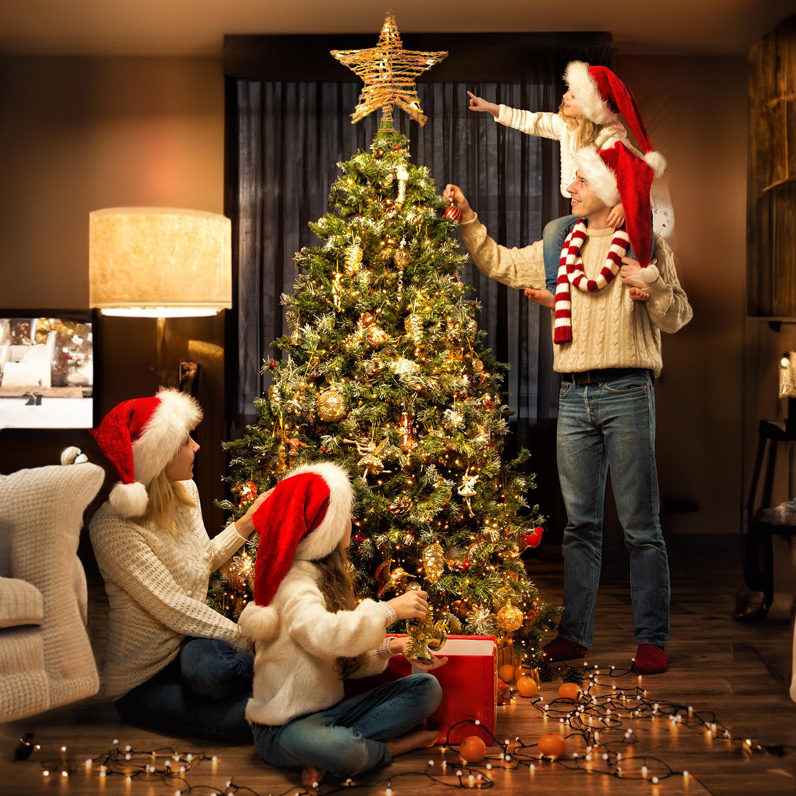Foto 3 pulgar | Decoración De Ratán Brightown 3d Con Forma De Estrella De Navidad Con Luces - Venta Internacional.