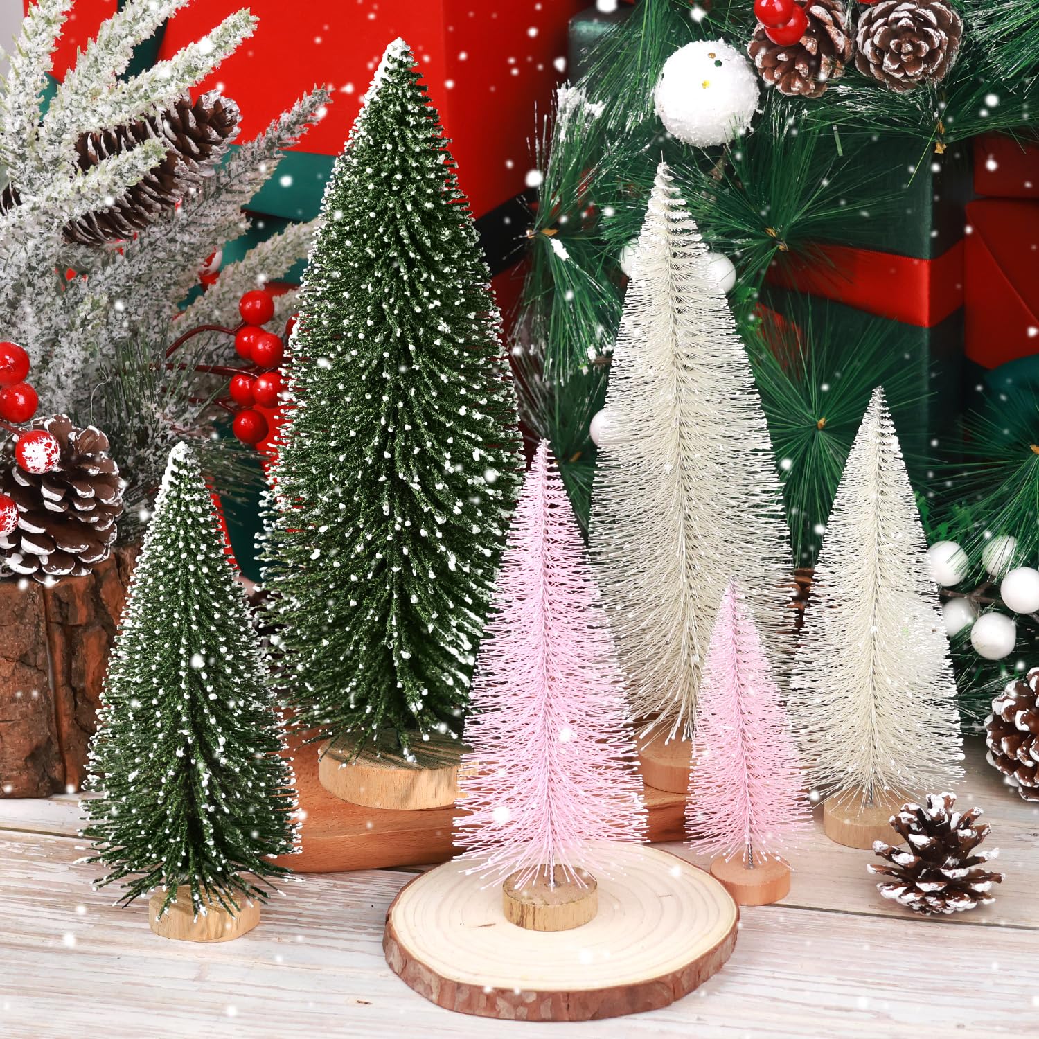 Foto 5 | Miniárboles De Navidad Para Decoración Navideña, 6 Unidades, Kpx, Con 4 Tamaños - Venta Internacional.