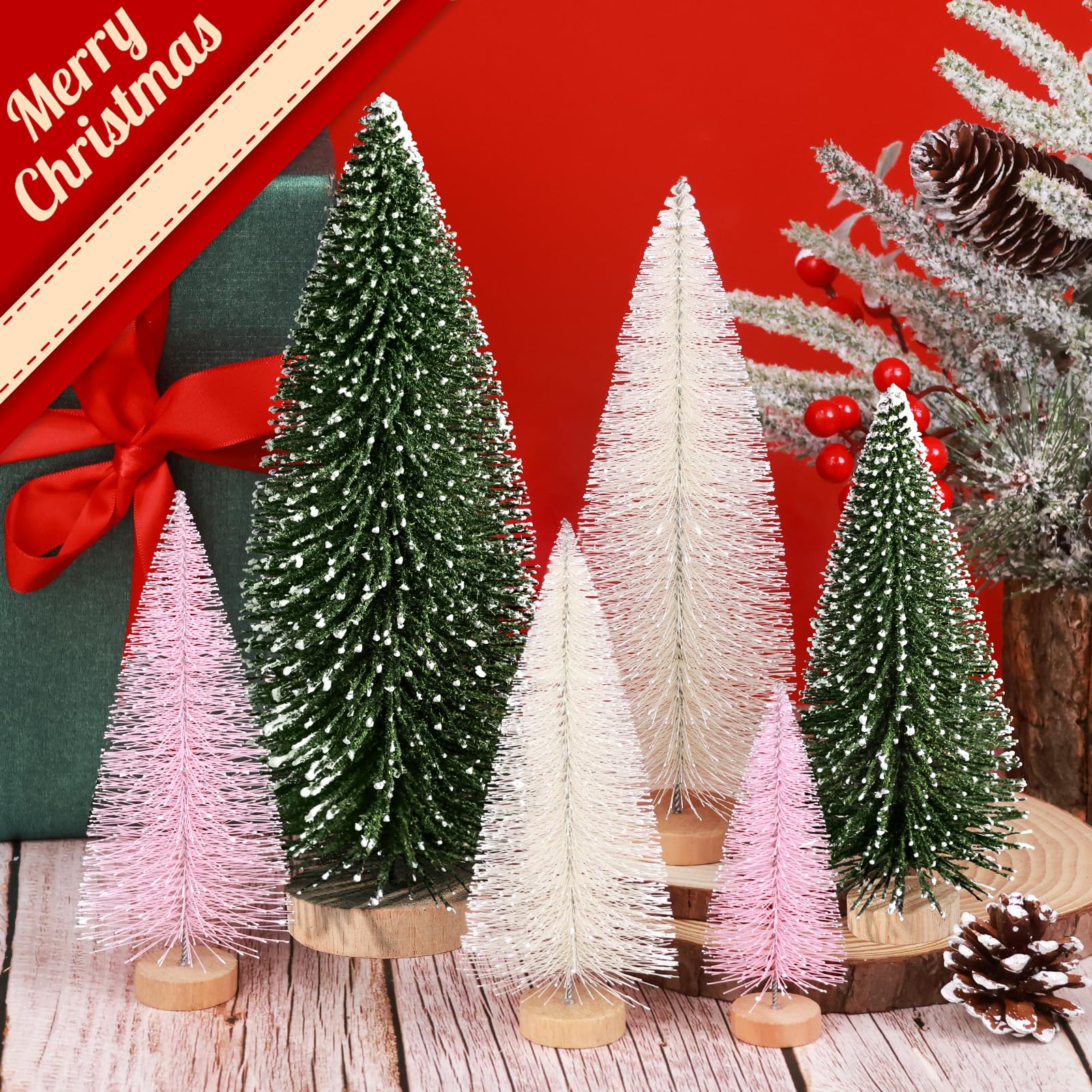 Foto 7 | Miniárboles De Navidad Para Decoración Navideña, 6 Unidades, Kpx, Con 4 Tamaños - Venta Internacional.