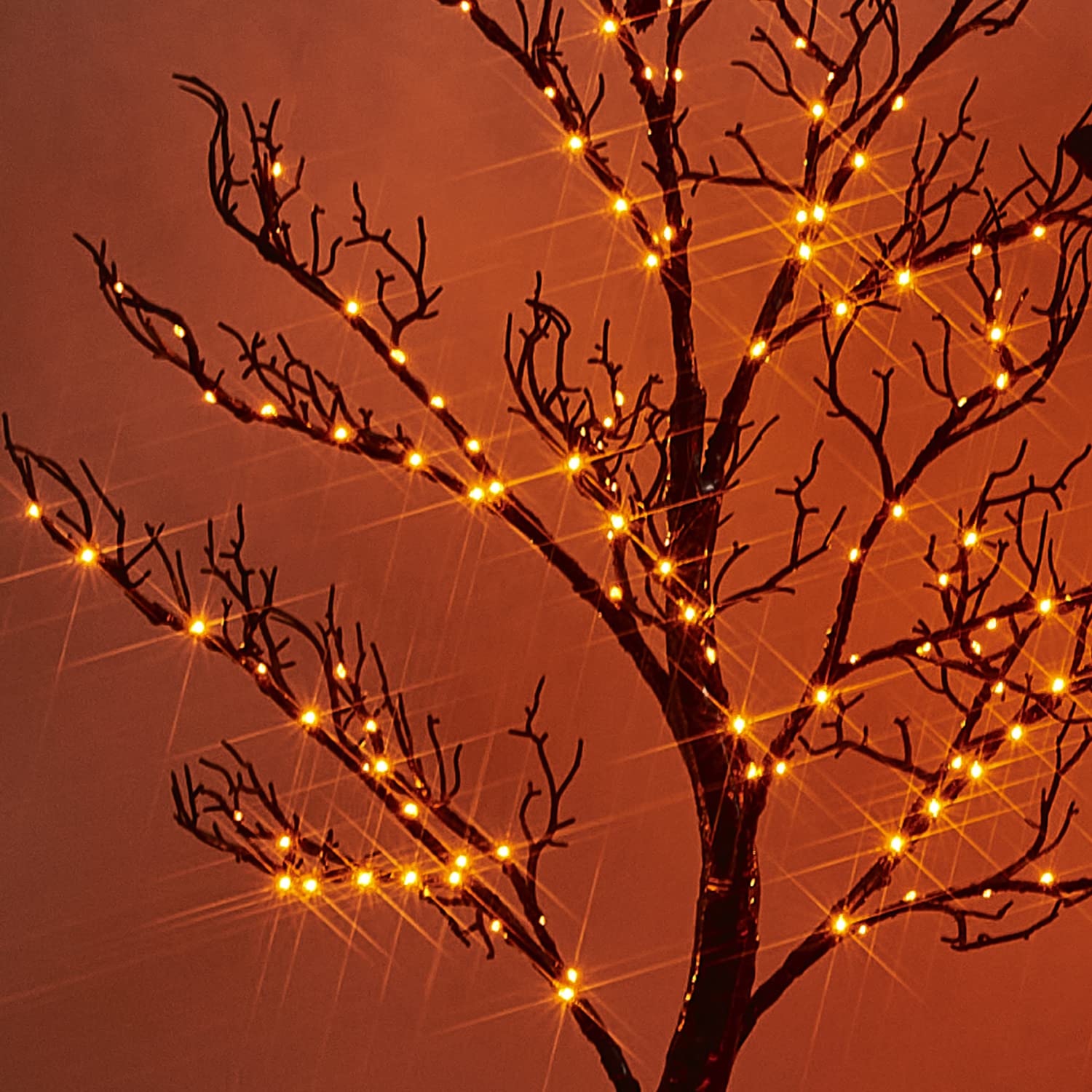 Foto 4 pulgar | Halloween Tree Fudios Iluminado En Negro Con 150 Led Naranjas De 4 Pies - Venta Internacional.