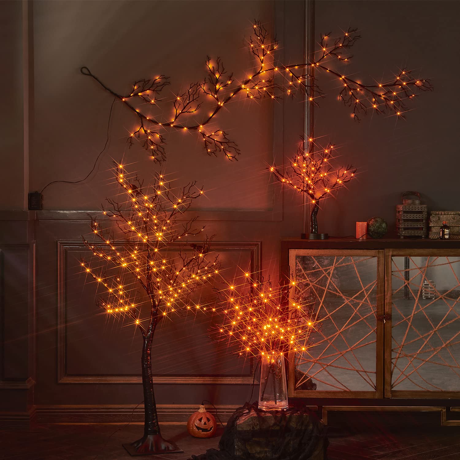 Foto 6 pulgar | Halloween Tree Fudios Iluminado En Negro Con 150 Led Naranjas De 4 Pies - Venta Internacional.