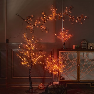 Foto 5 | Halloween Tree Fudios Iluminado En Negro Con 150 Led Naranjas De 4 Pies - Venta Internacional.