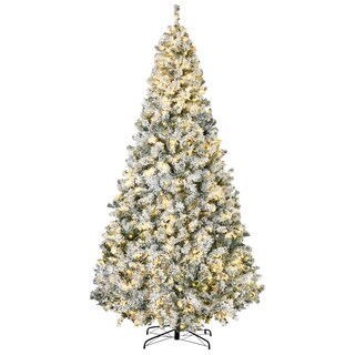 Foto 1 | Árbol De Navidad Homcom De 9 Pies Con Ramas Cubiertas De Nieve De 1868 Y 600 Led - Venta Internacional.