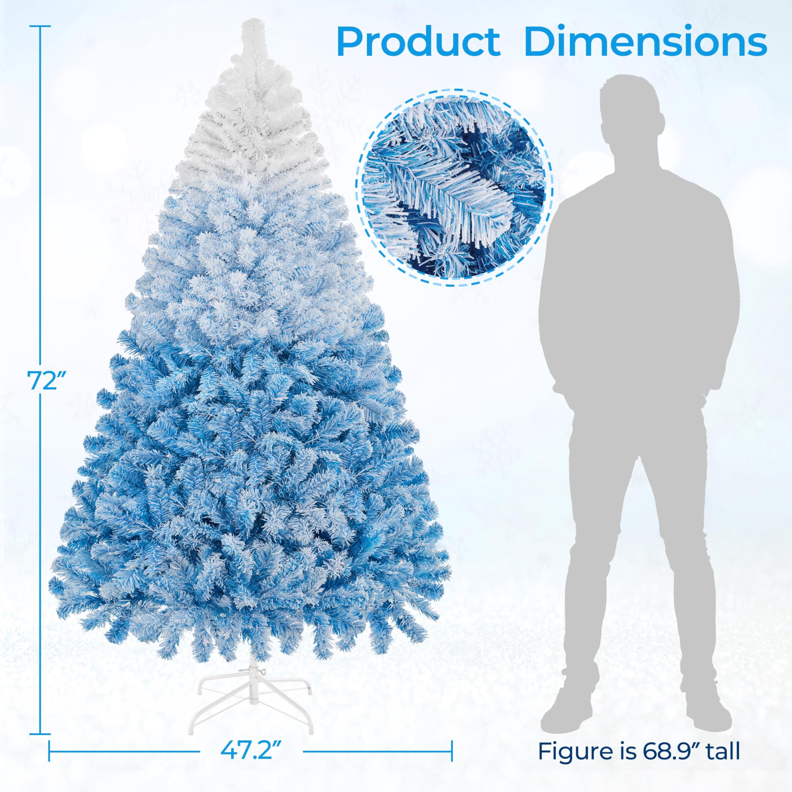 Foto 4 pulgar | Árbol De Navidad Yaheetech Artificial Preiluminado De 6 Pies Con 250 Luces - Venta Internacional.