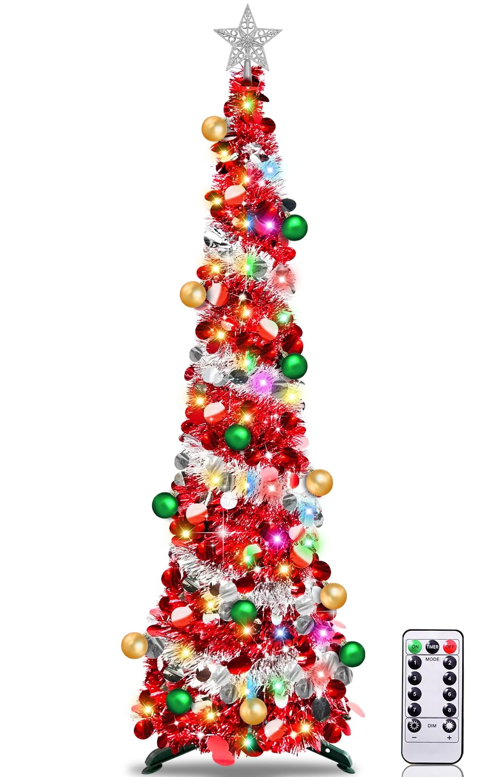 Foto 2 pulgar | [árbol De Navidad] Turnmeon, Delgado, Iluminado, De 6 Pies, Con 100 Luces Y Estrella - Venta Internacional.